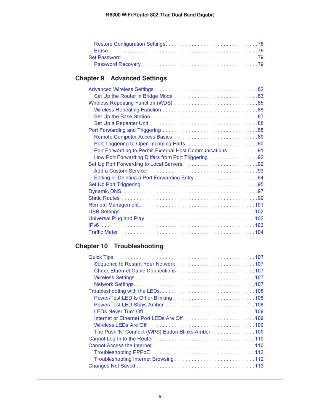 NETGEAR R6300-100NAS user manual Advanced Settings 