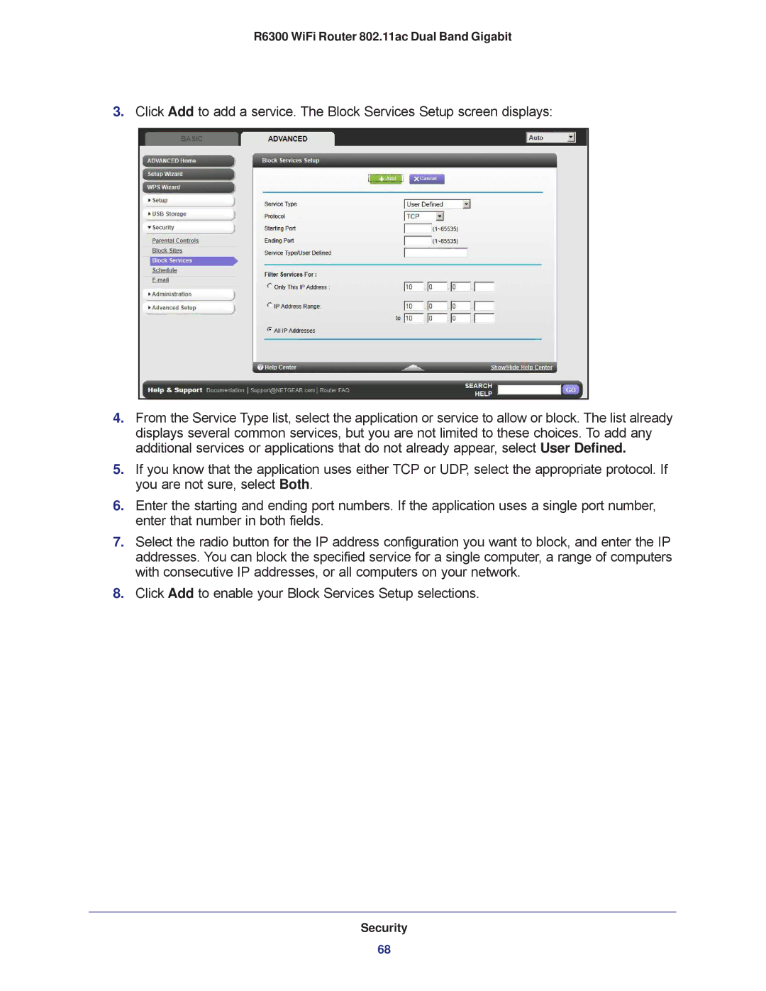 NETGEAR R6300-100NAS user manual R6300 WiFi Router 802.11ac Dual Band Gigabit 