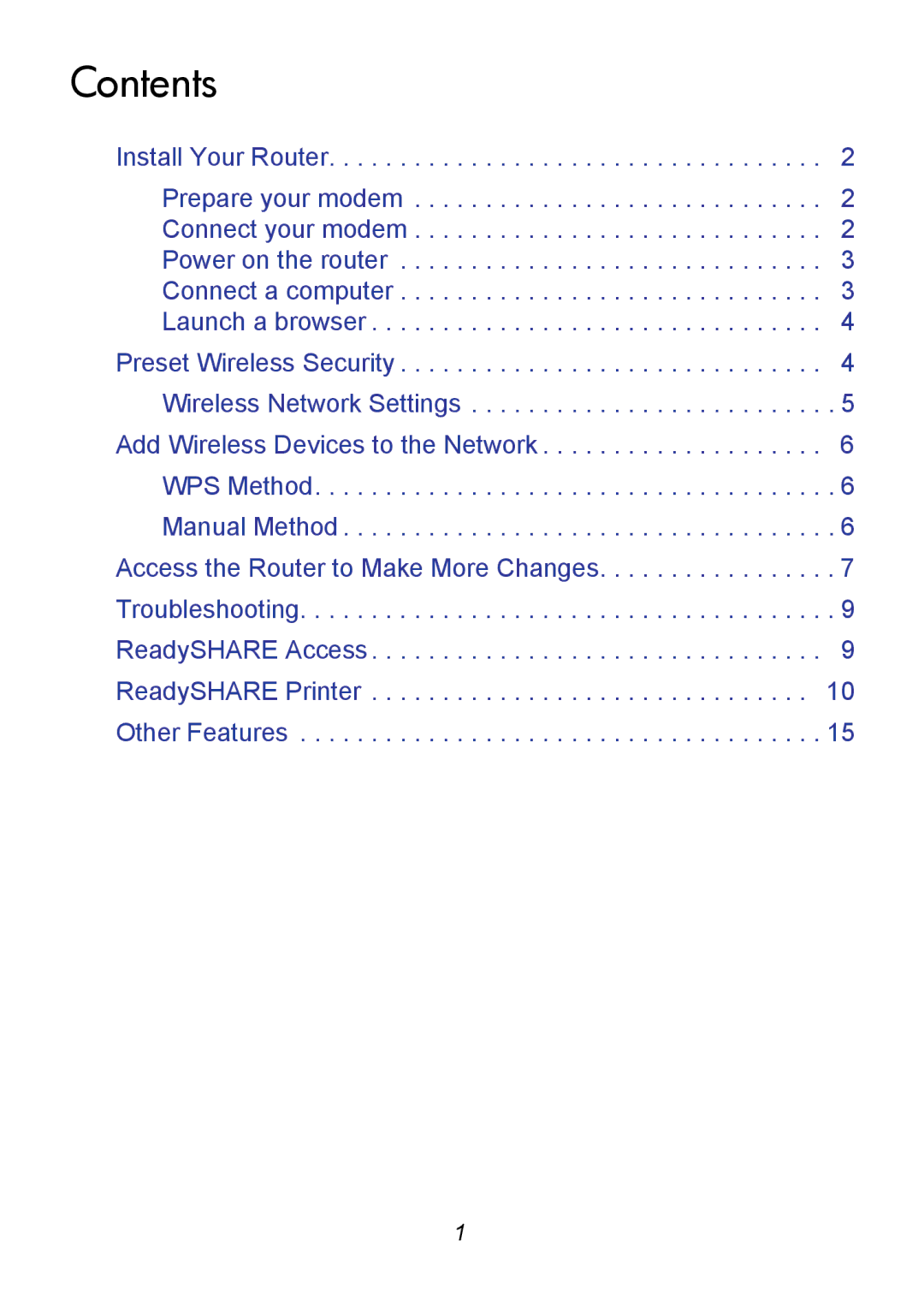 NETGEAR R6300 manual Contents 