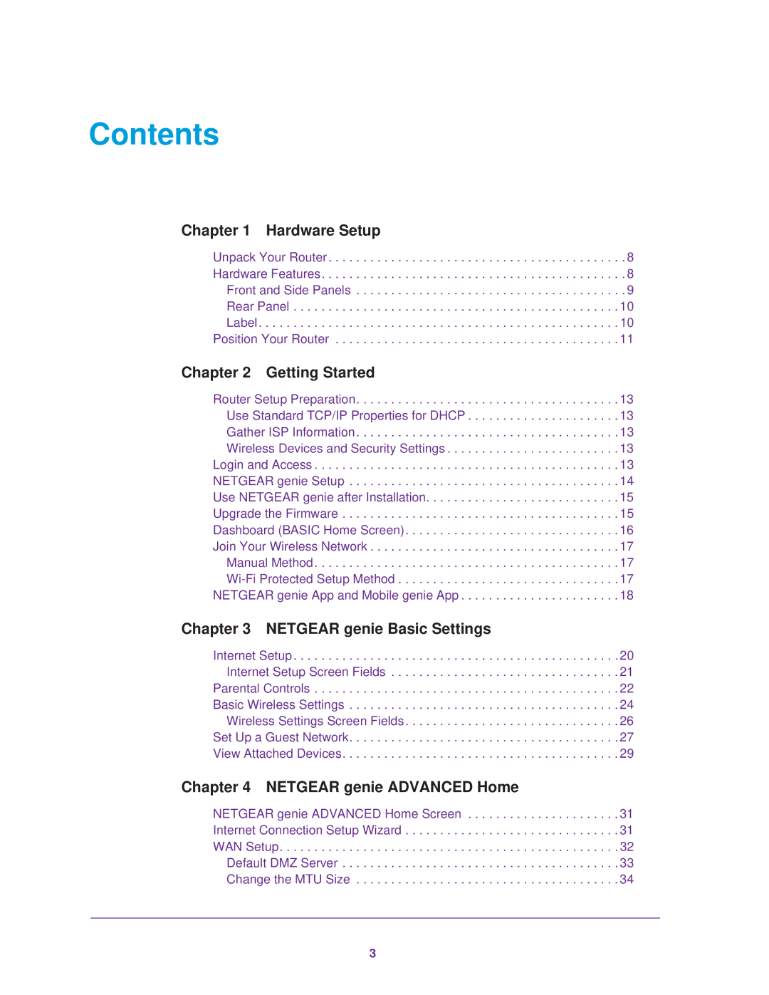 NETGEAR R6300 user manual Contents 