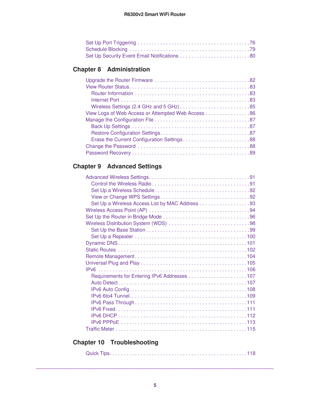 NETGEAR R6300 user manual Administration 