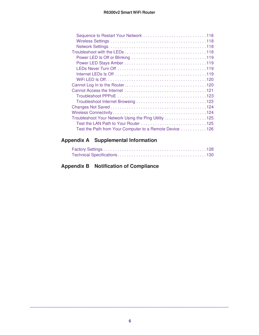 NETGEAR R6300 user manual Appendix a Supplemental Information 