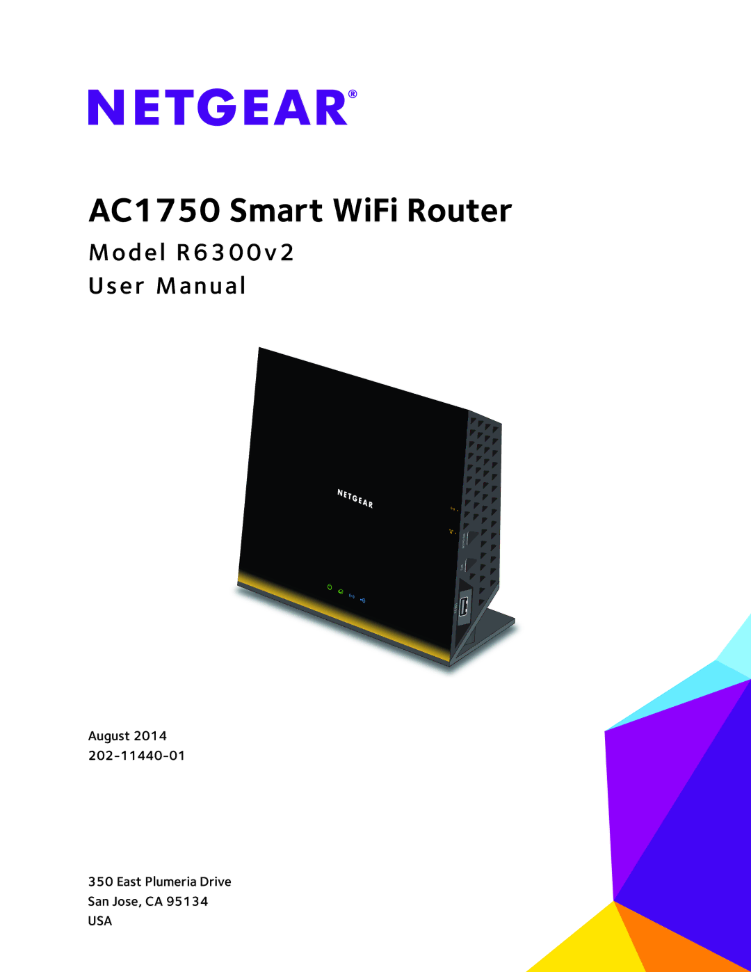 NETGEAR R6300v2 user manual AC1750 Smart WiFi Router 