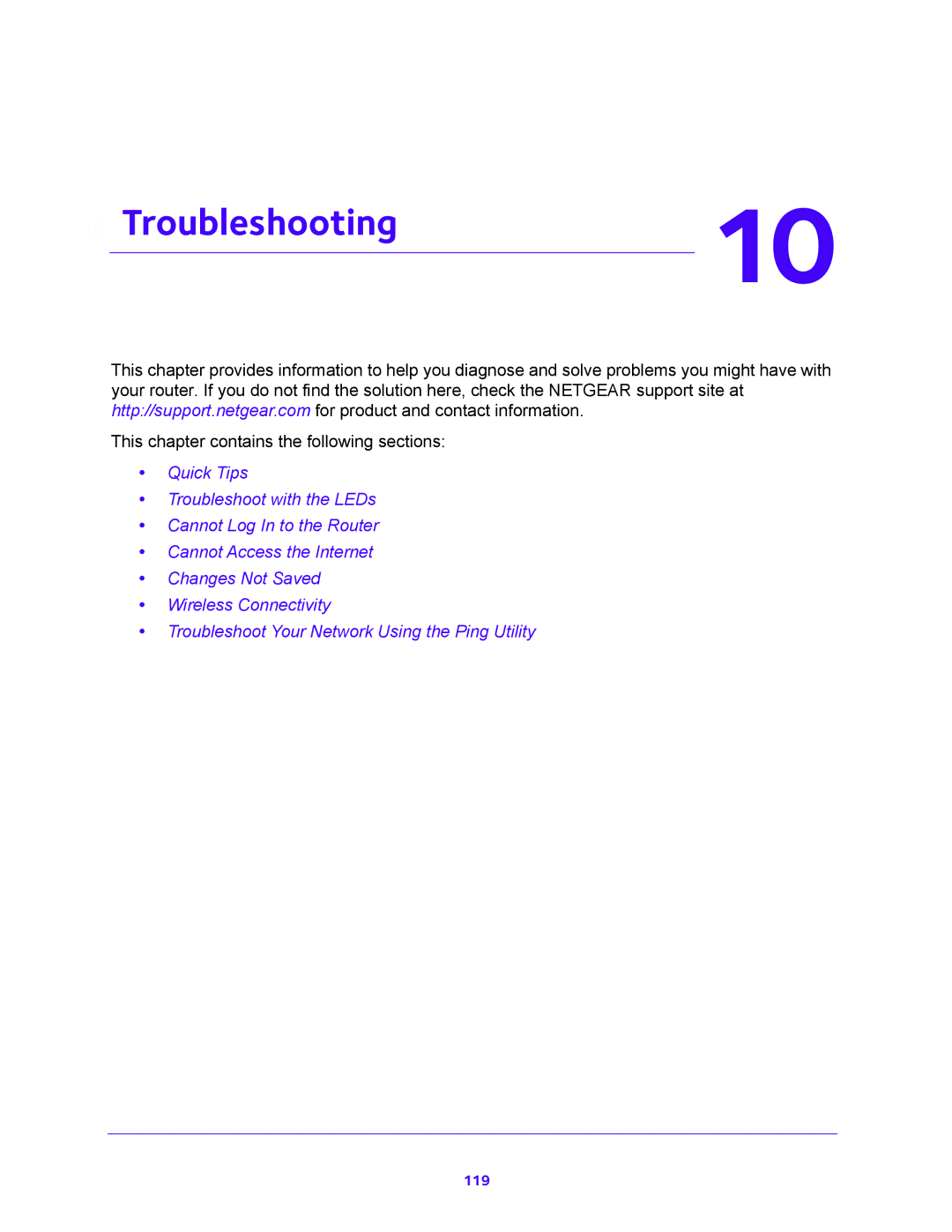 NETGEAR R6300v2 user manual Troubleshooting 