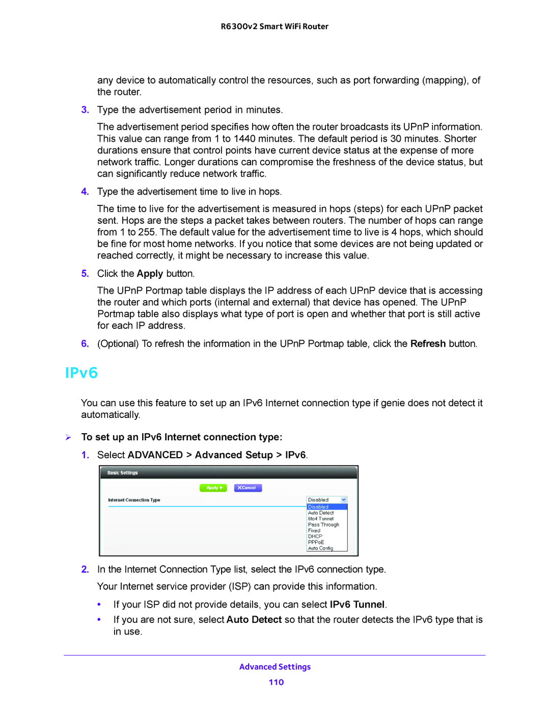 NETGEAR R6300v2 user manual IPv6 