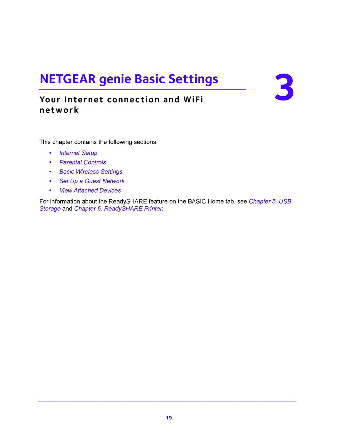 NETGEAR R6300v2 user manual Netgear genie Basic Settings, Your Internet connection and WiFi 