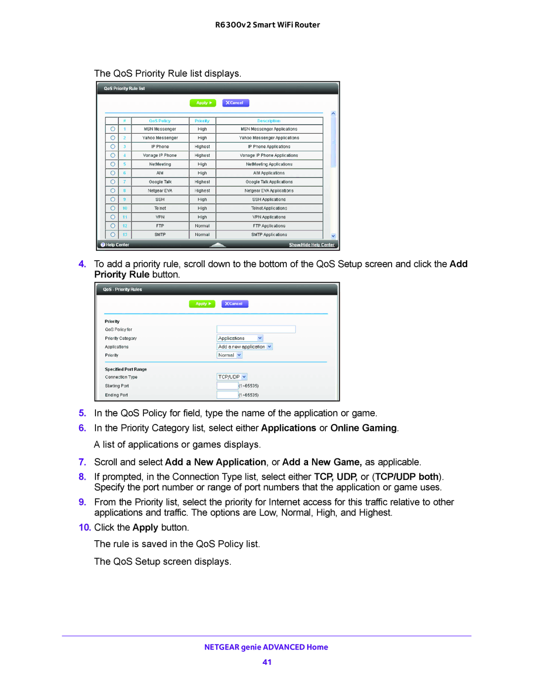 NETGEAR R6300v2 user manual Netgear genie Advanced Home 