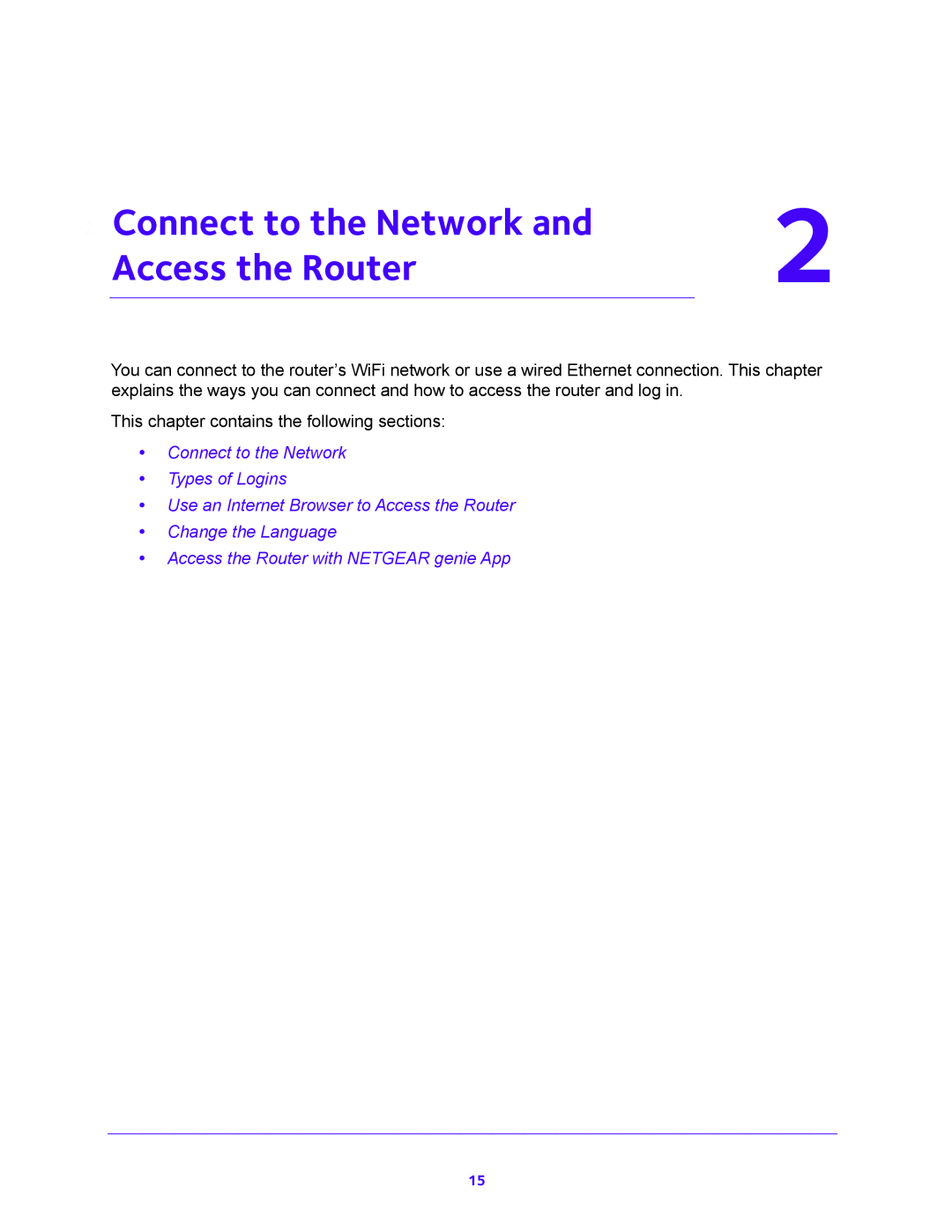 NETGEAR R6700 user manual Connect to the Network Access the Router 