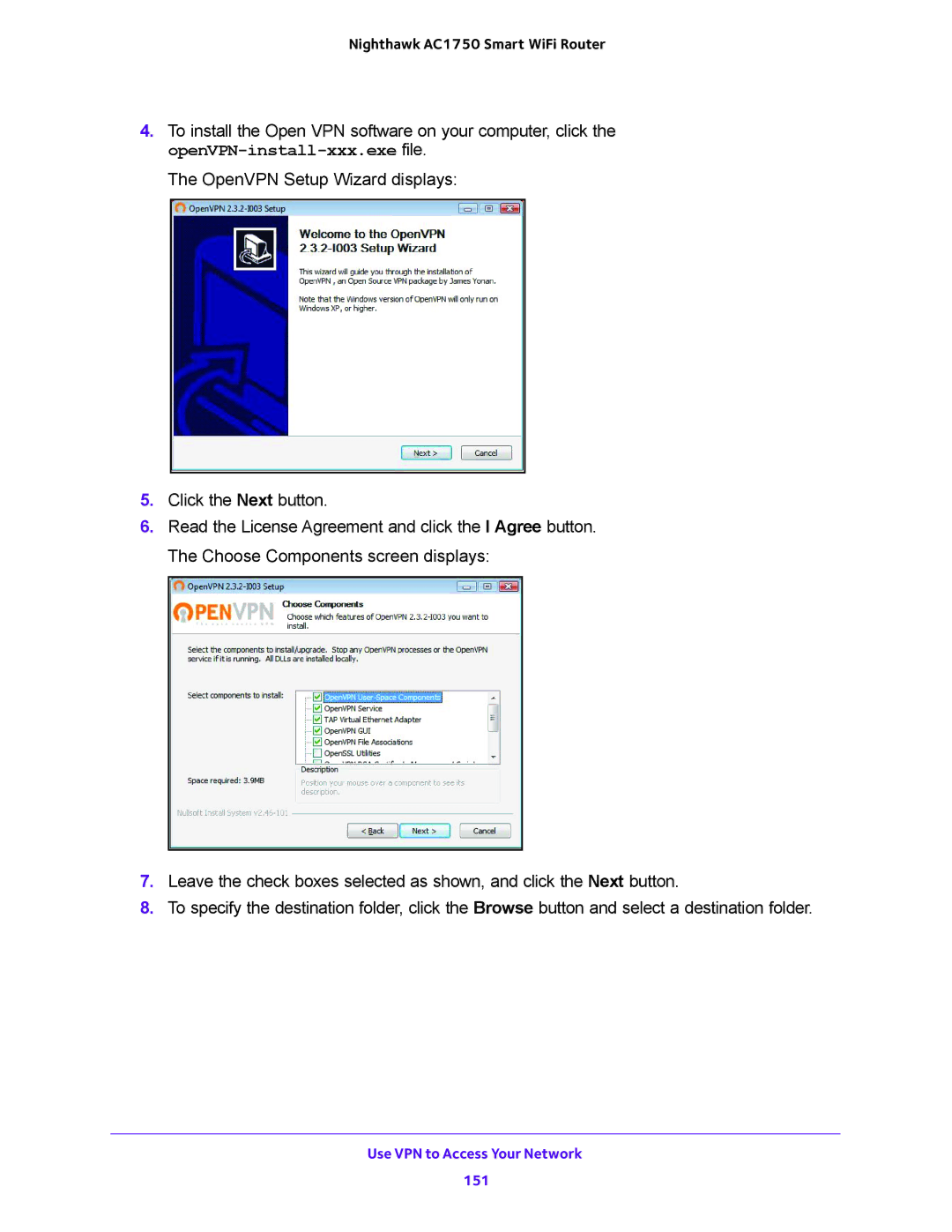 NETGEAR R6700 user manual Use VPN to Access Your Network 151 