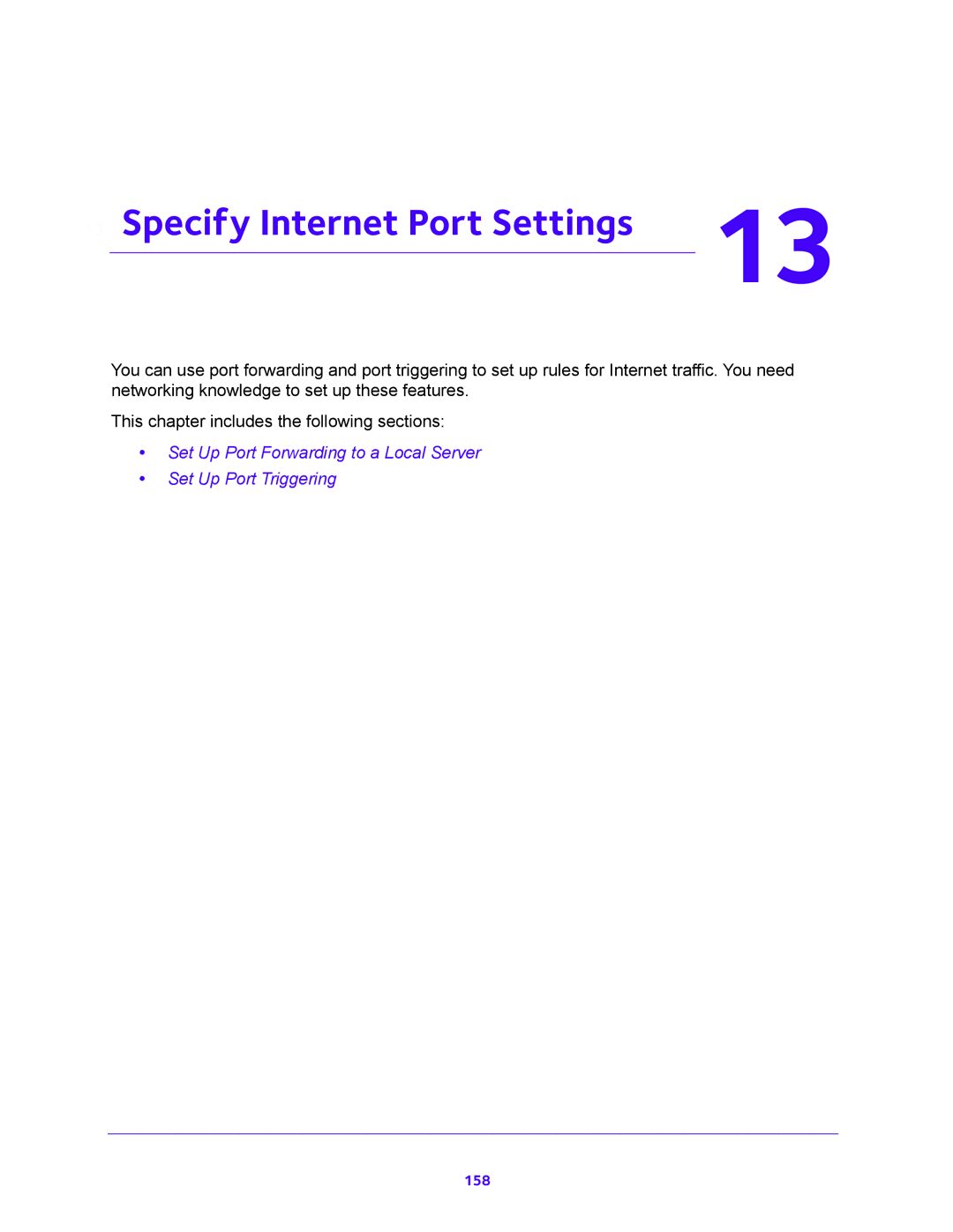 NETGEAR R6700 user manual Specify Internet Port Settings 