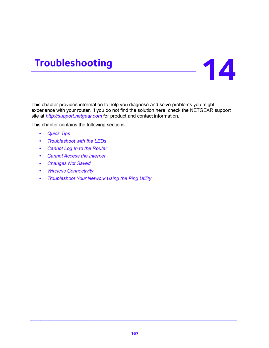 NETGEAR R6700 user manual Troubleshooting 