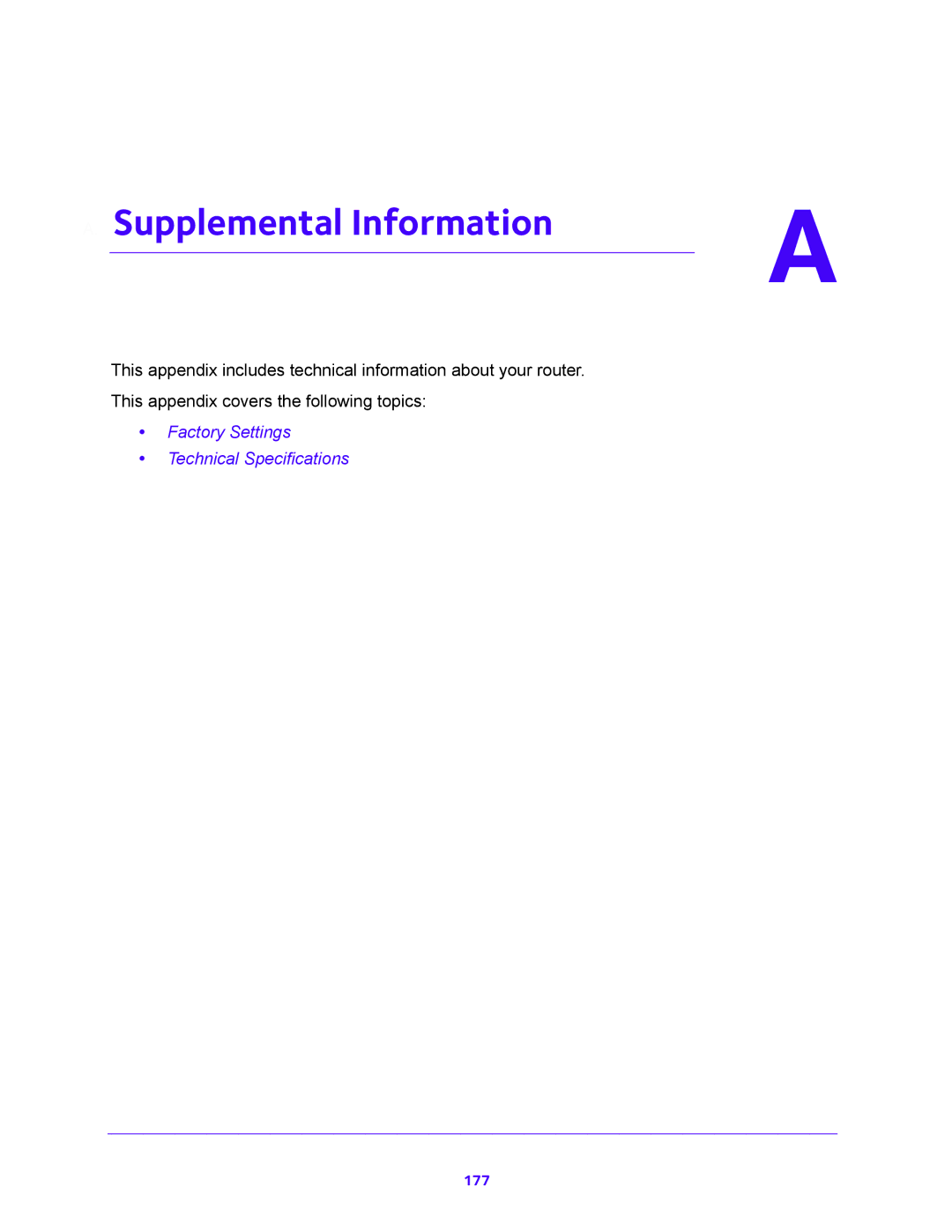 NETGEAR R6700 user manual Supplemental Information 