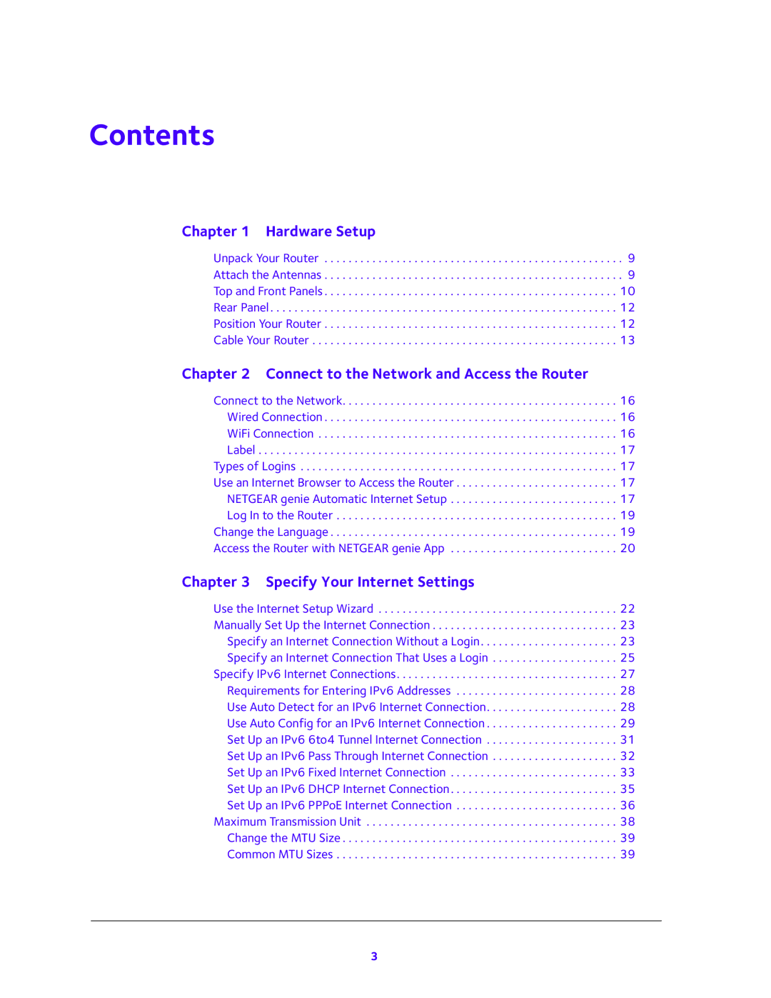 NETGEAR R6700 user manual Contents 