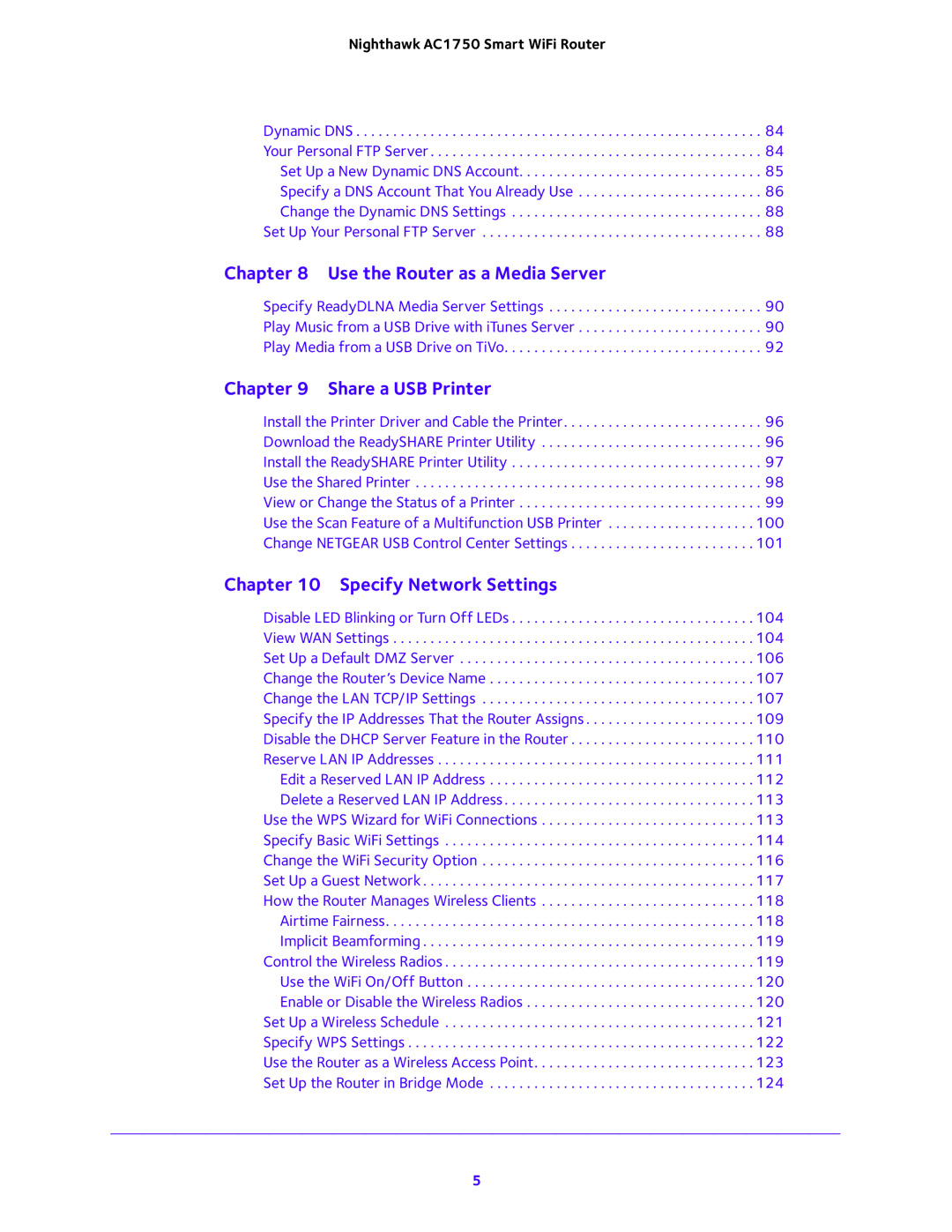 NETGEAR R6700 user manual Use the Router as a Media Server 