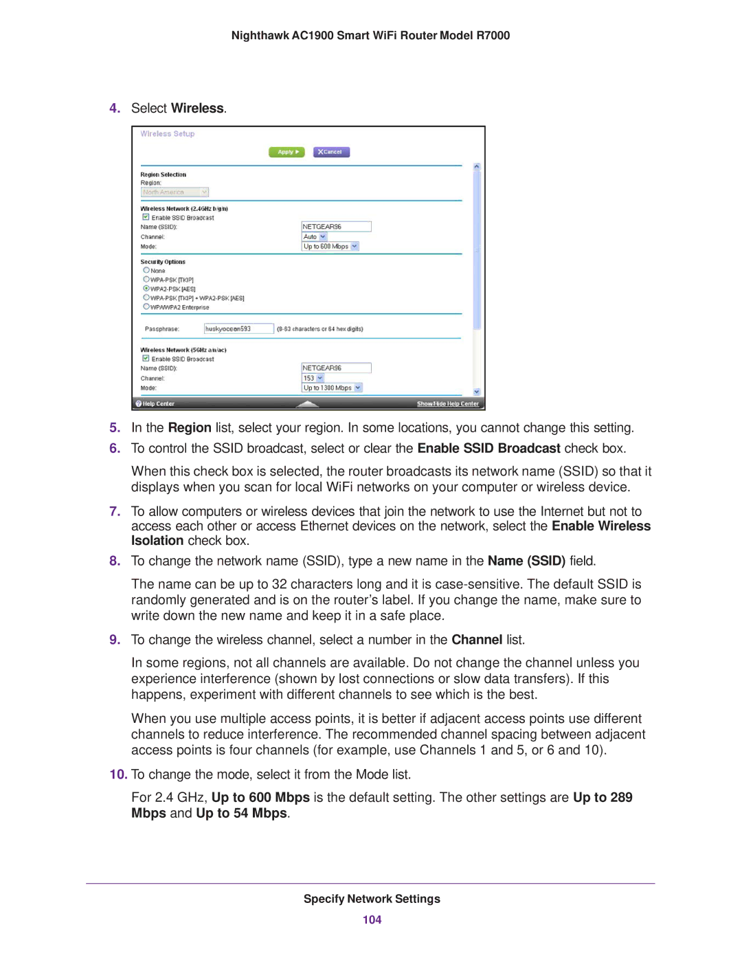 NETGEAR R7000 user manual 104 