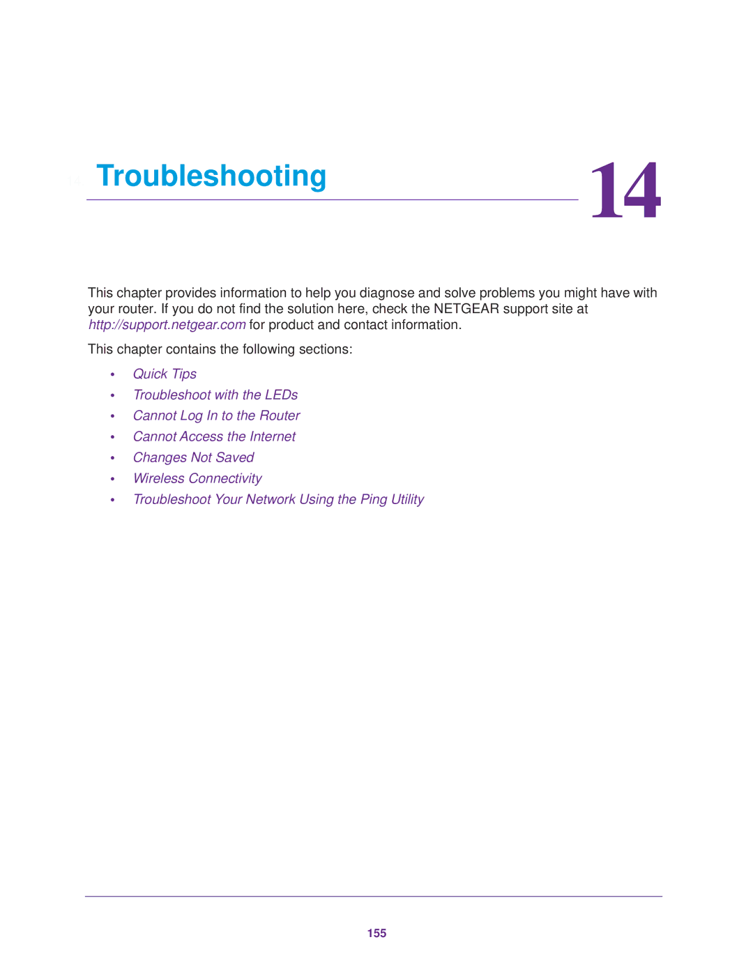 NETGEAR R7000 user manual Troubleshooting 