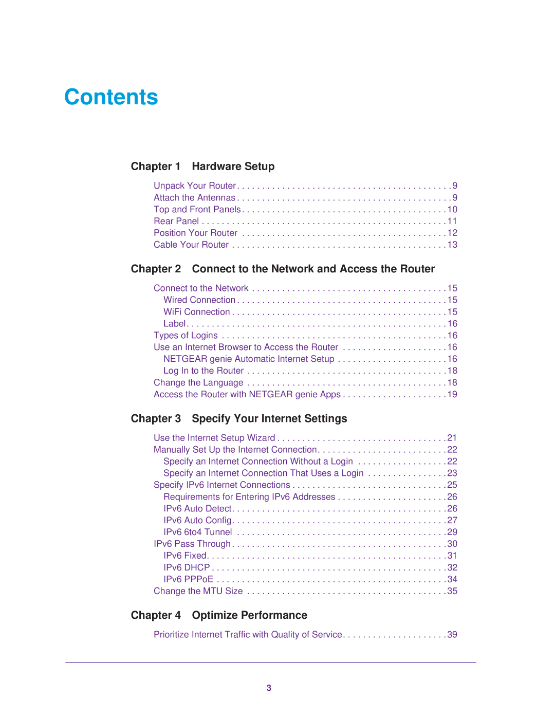 NETGEAR R7000 user manual Contents 