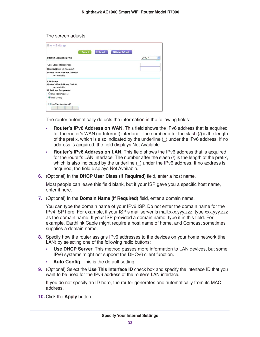 NETGEAR user manual Nighthawk AC1900 Smart WiFi Router Model R7000 