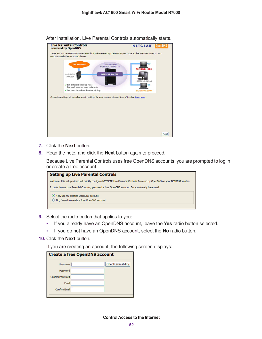 NETGEAR user manual Nighthawk AC1900 Smart WiFi Router Model R7000 