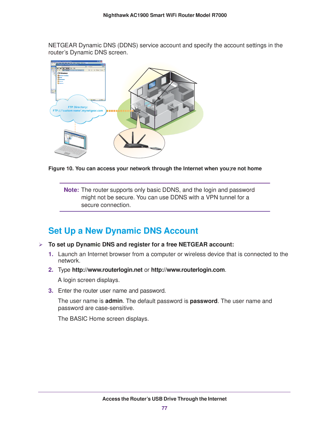 NETGEAR R7000 user manual Set Up a New Dynamic DNS Account 