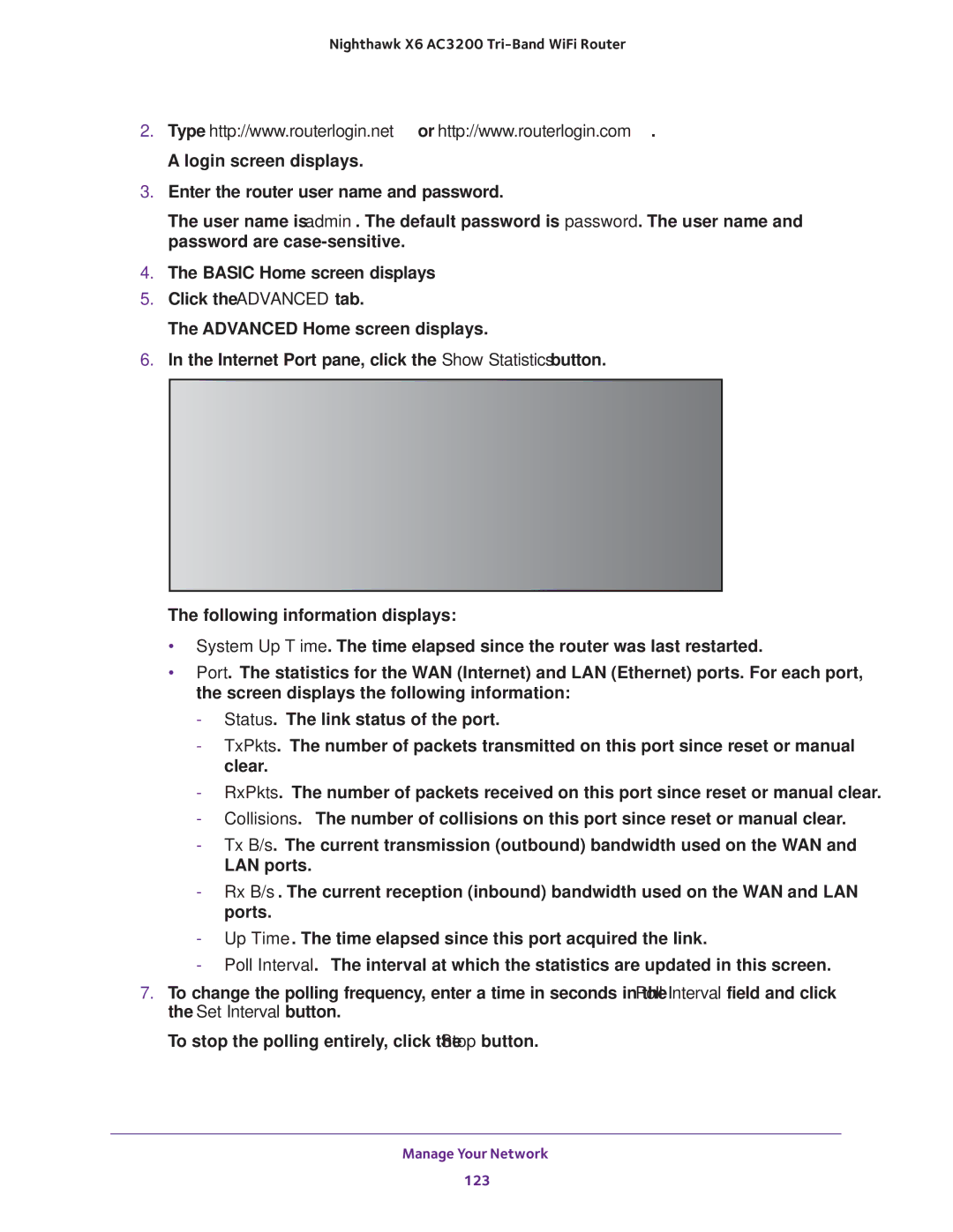 NETGEAR R8000 user manual Manage Your Network 123 