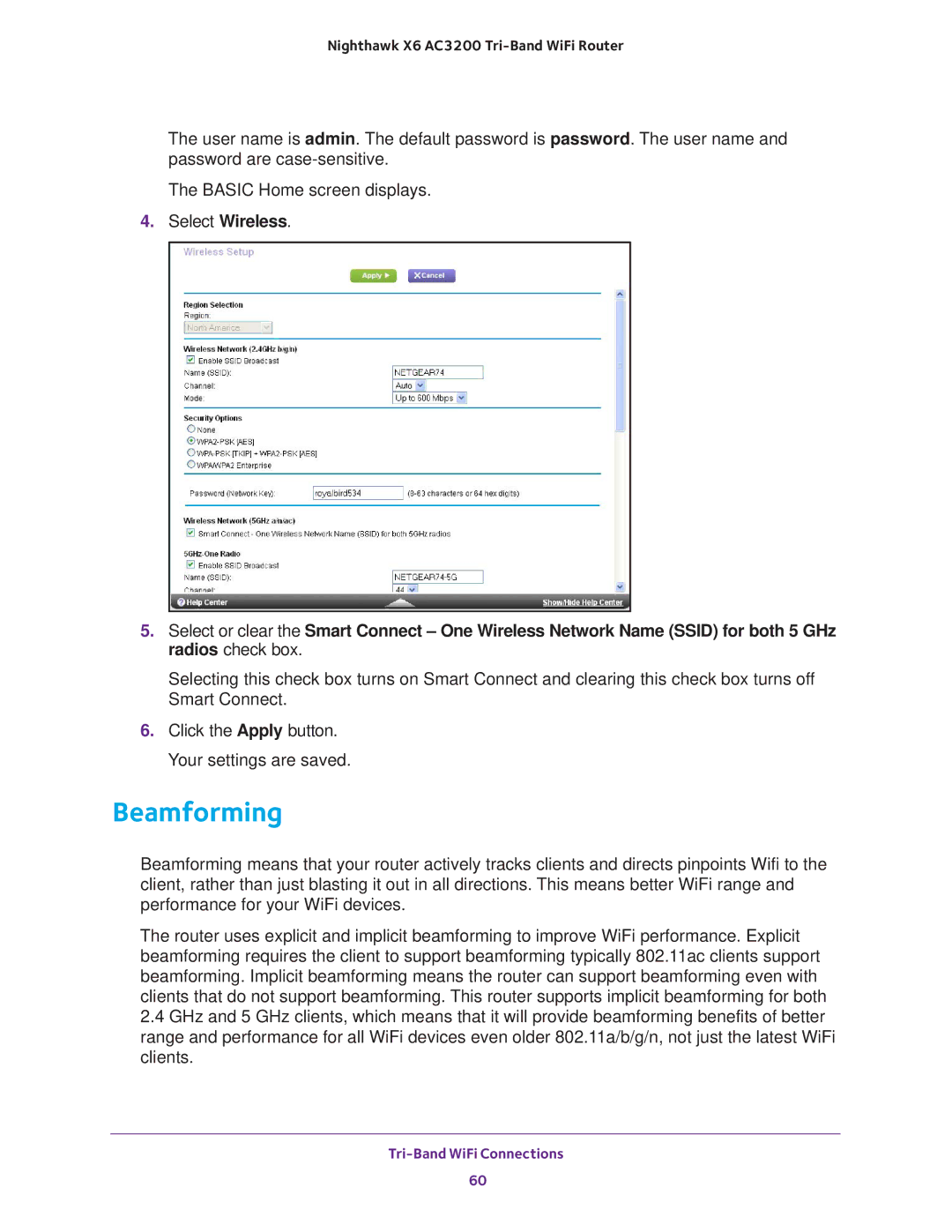 NETGEAR R8000 user manual Beamforming 