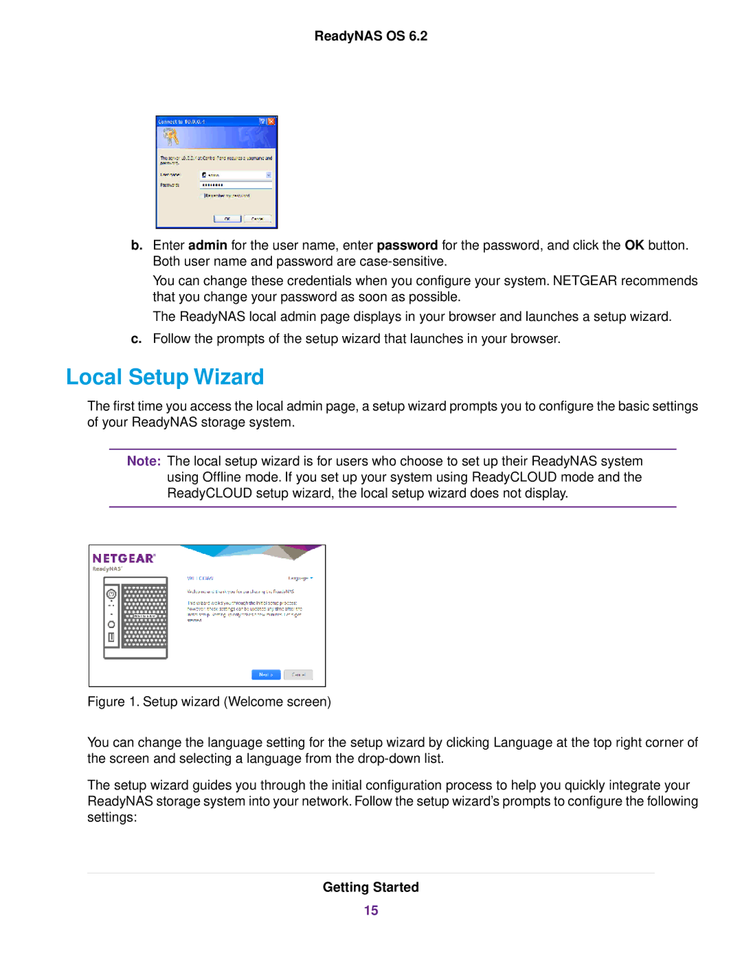 NETGEAR READYNAS 316, READYNAS 716X, READYNAS 4220, READYNAS 516, READYNAS 2120, READYNAS 312, READYNAS 314 Local Setup Wizard 