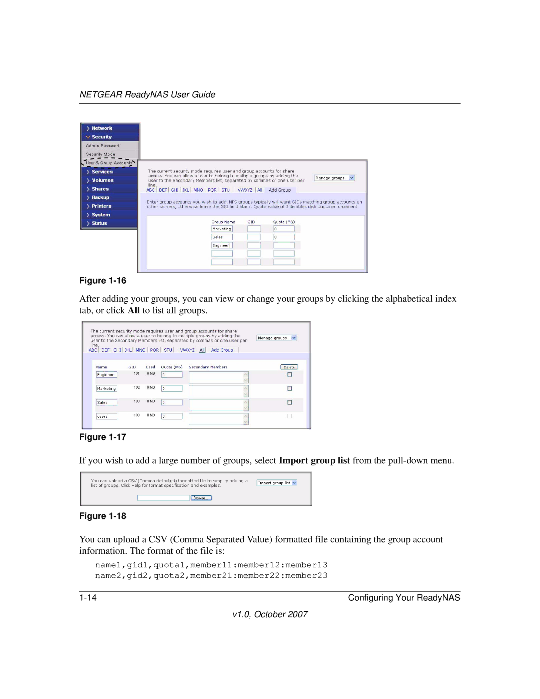 NETGEAR RN31441E-100NAS, RN31400-100NAS, RN10223D-100NAS, RN10400100NAS manual Netgear ReadyNAS User Guide 