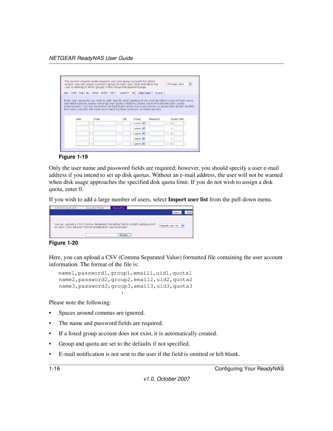 NETGEAR RN31400-100NAS, RN10223D-100NAS, RN31441E-100NAS, RN10400100NAS manual Netgear ReadyNAS User Guide 