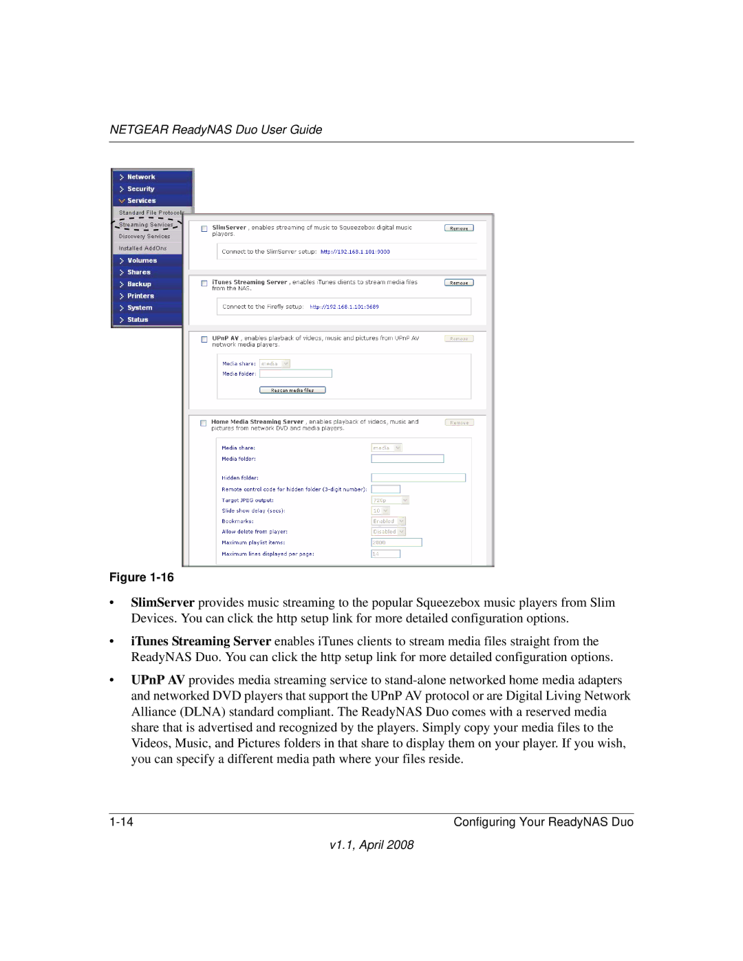 NETGEAR RND 2175, RND2110 manual Netgear ReadyNAS Duo User Guide 