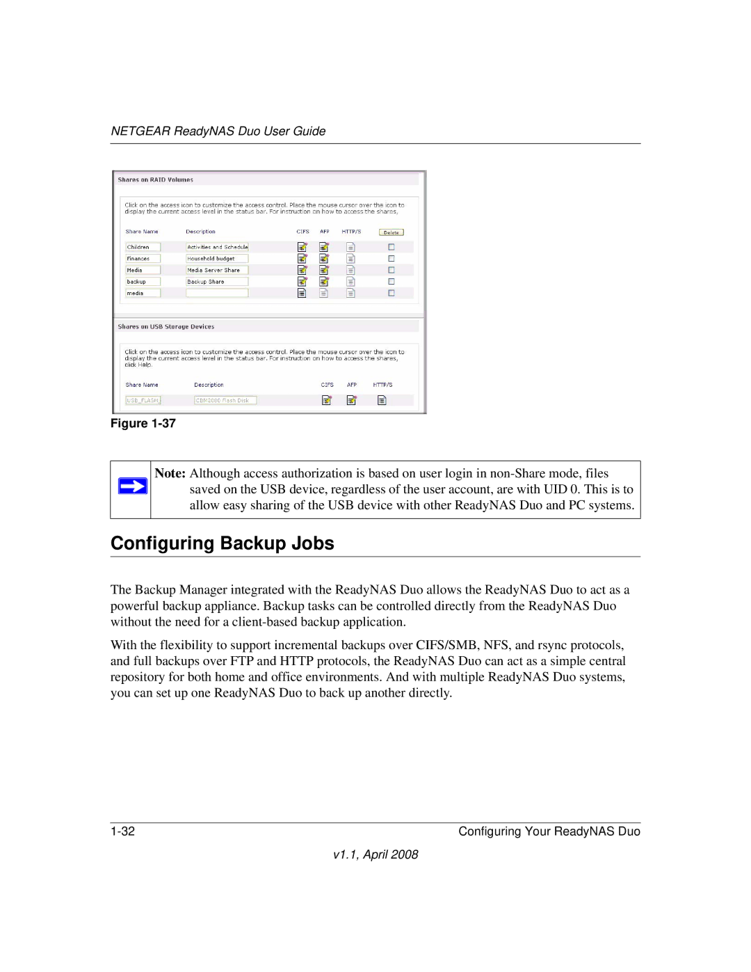 NETGEAR RND 2175, RND2110 manual Configuring Backup Jobs 