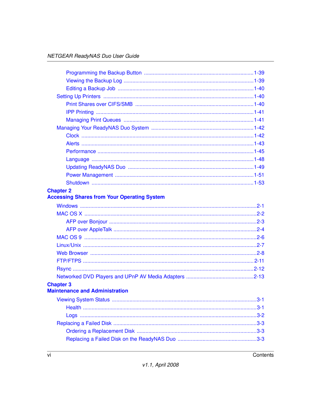 NETGEAR RND 2175, RND2110 manual Chapter Accessing Shares from Your Operating System 