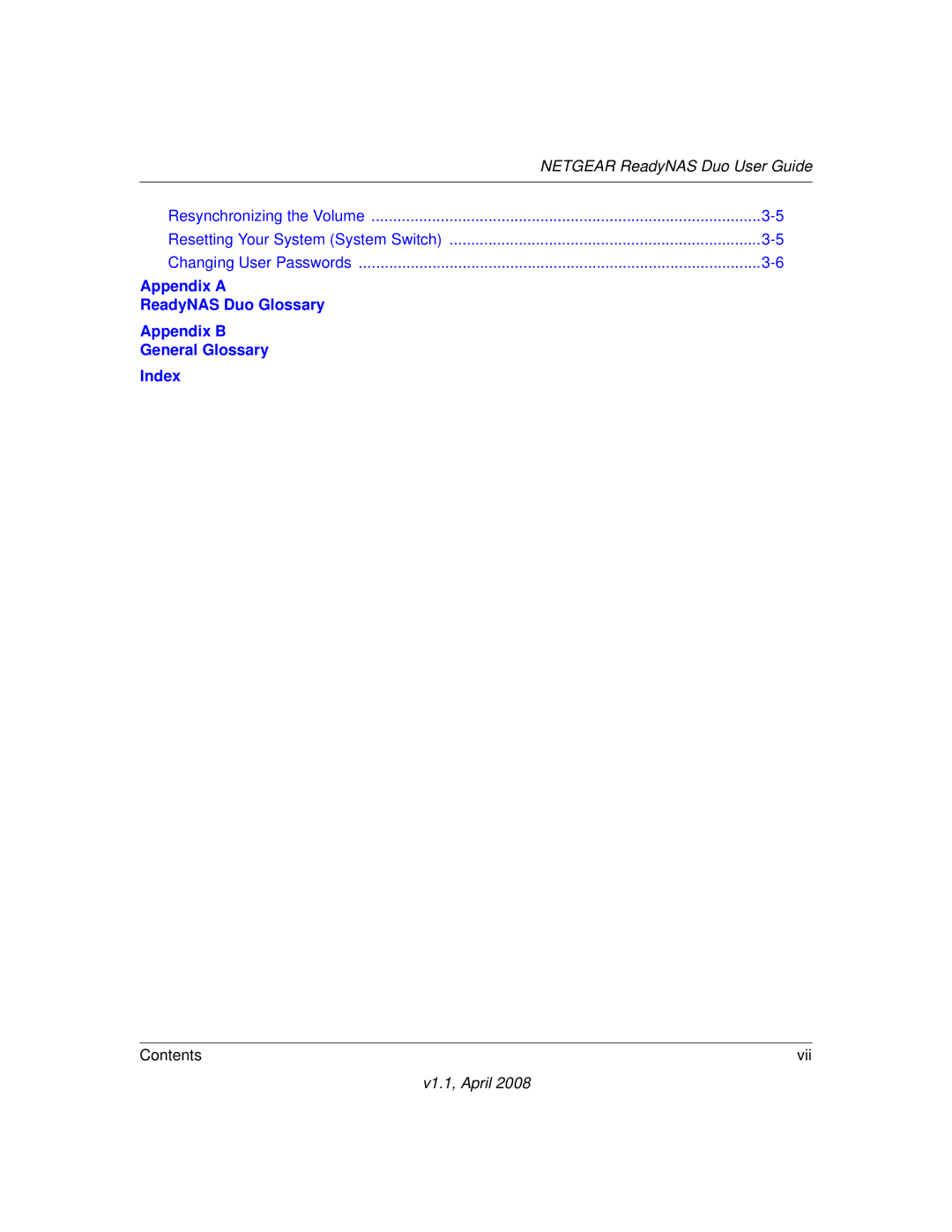 NETGEAR RND2110, RND 2175 manual Netgear ReadyNAS Duo User Guide 