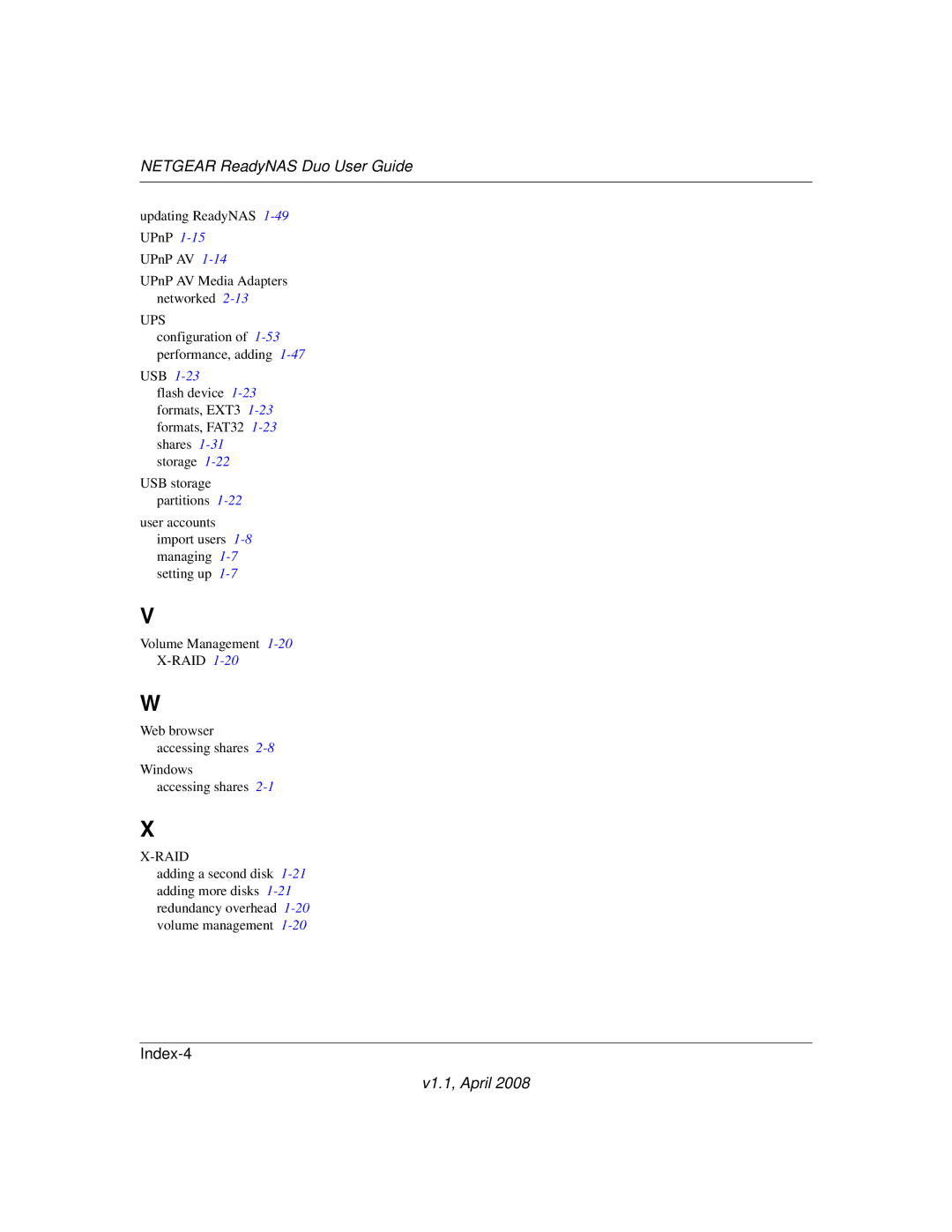 NETGEAR RND 2175, RND2110 manual Index-4 