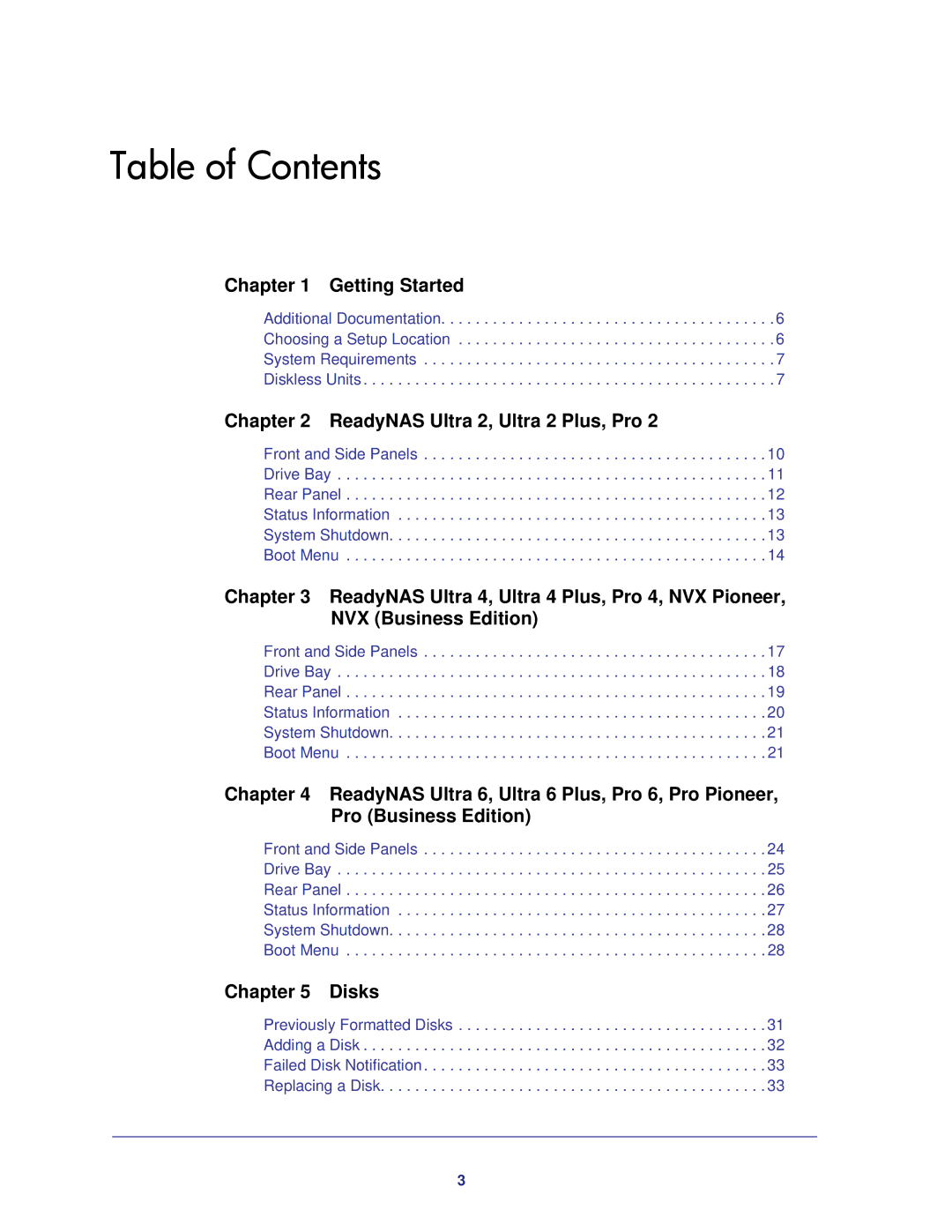 NETGEAR RNDP6310-100NAS manual Table of Contents 