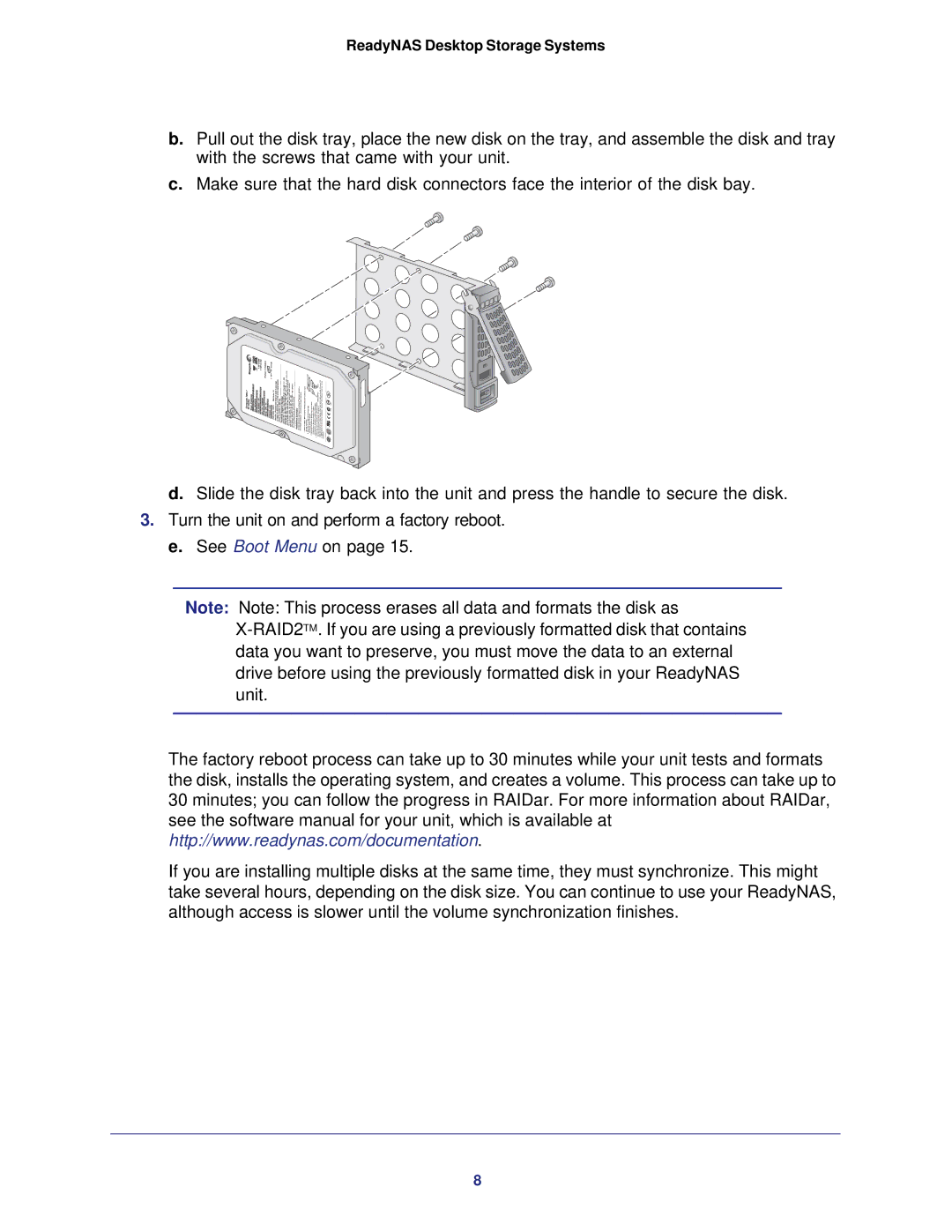 NETGEAR RNDP6310-100NAS manual ReadyNAS Desktop Storage Systems 