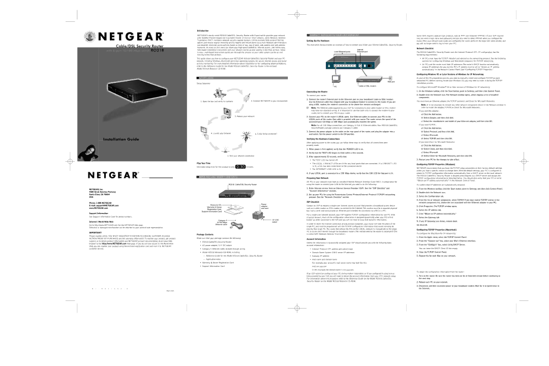 NETGEAR RO318 warranty Connect Netgear to Your Environment, Reboot Your Network 