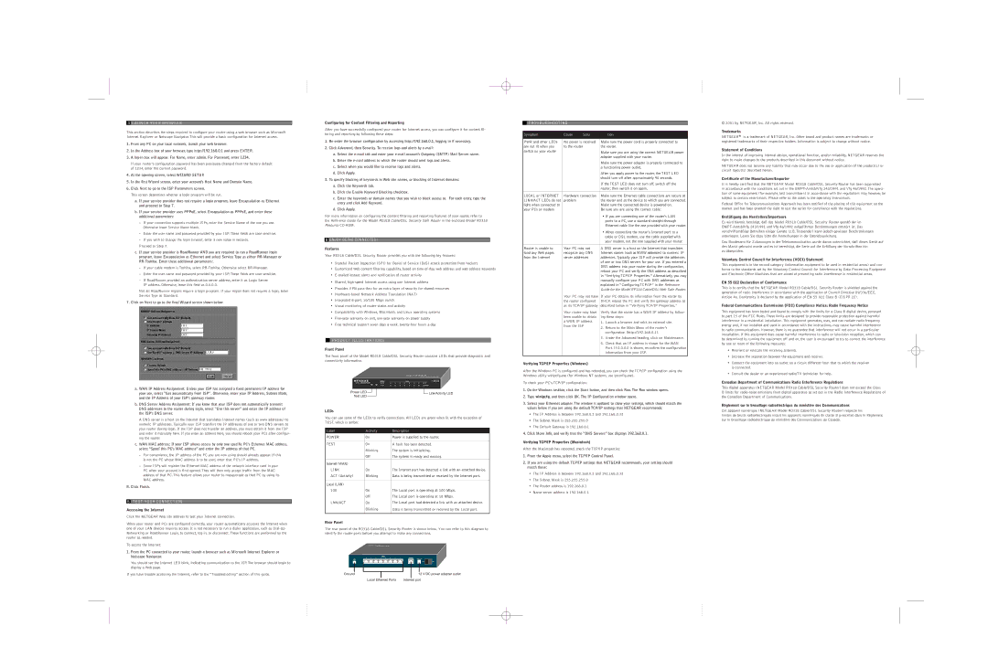 NETGEAR RO318 warranty Launch Your Browser, Product Illustrations, Troubleshooting 