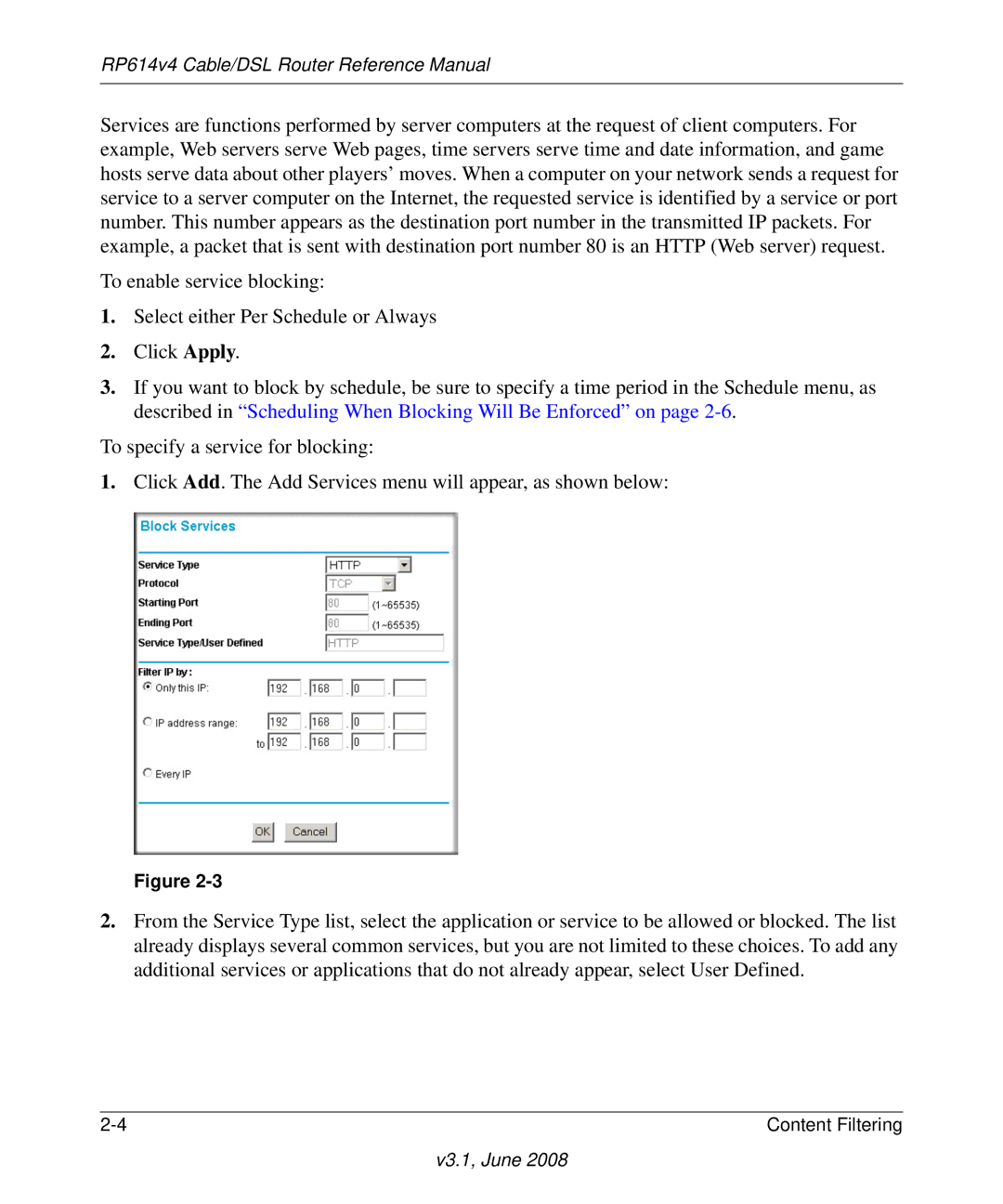 NETGEAR RP614 v4 manual RP614v4 Cable/DSL Router Reference Manual 