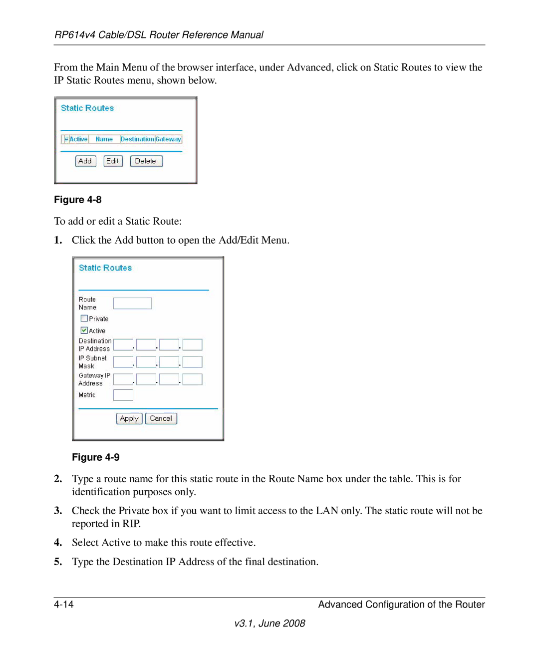 NETGEAR RP614 v4 manual RP614v4 Cable/DSL Router Reference Manual 