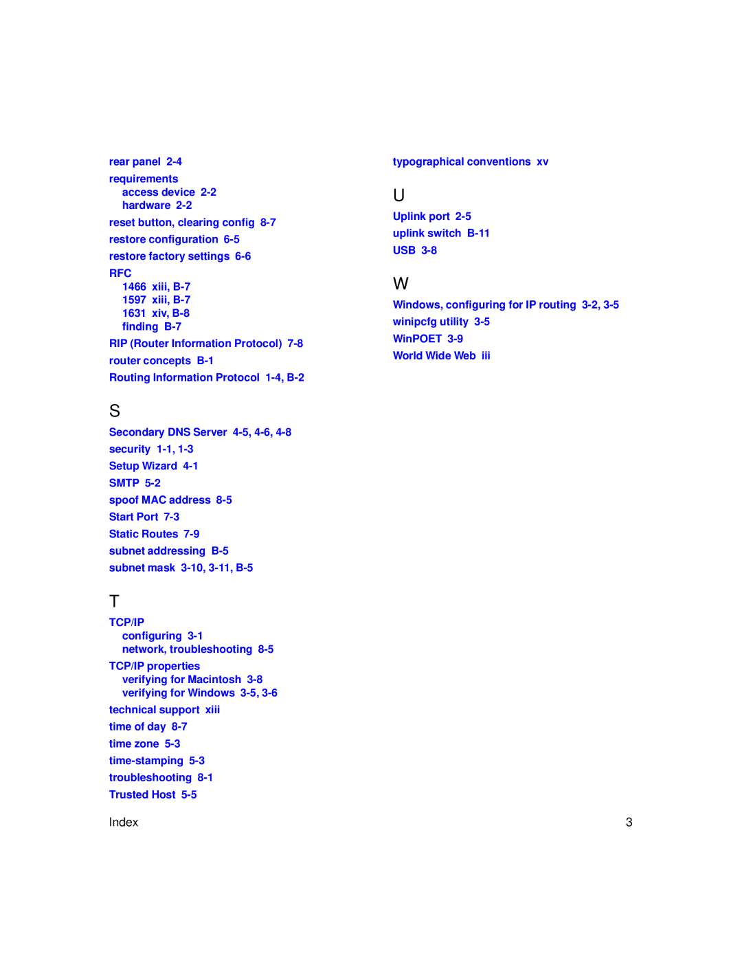 NETGEAR RP614 manual Rfc 