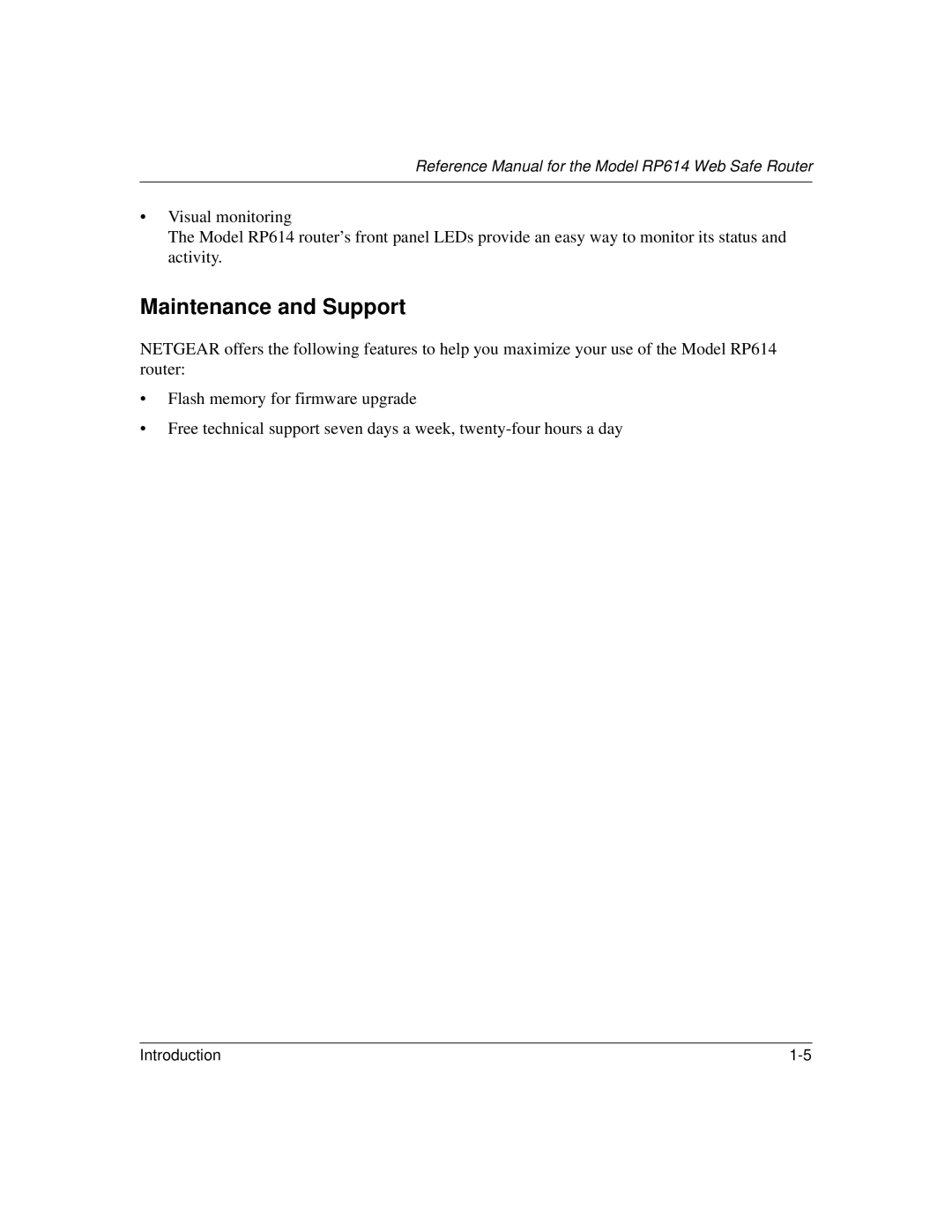 NETGEAR RP614 manual Maintenance and Support 