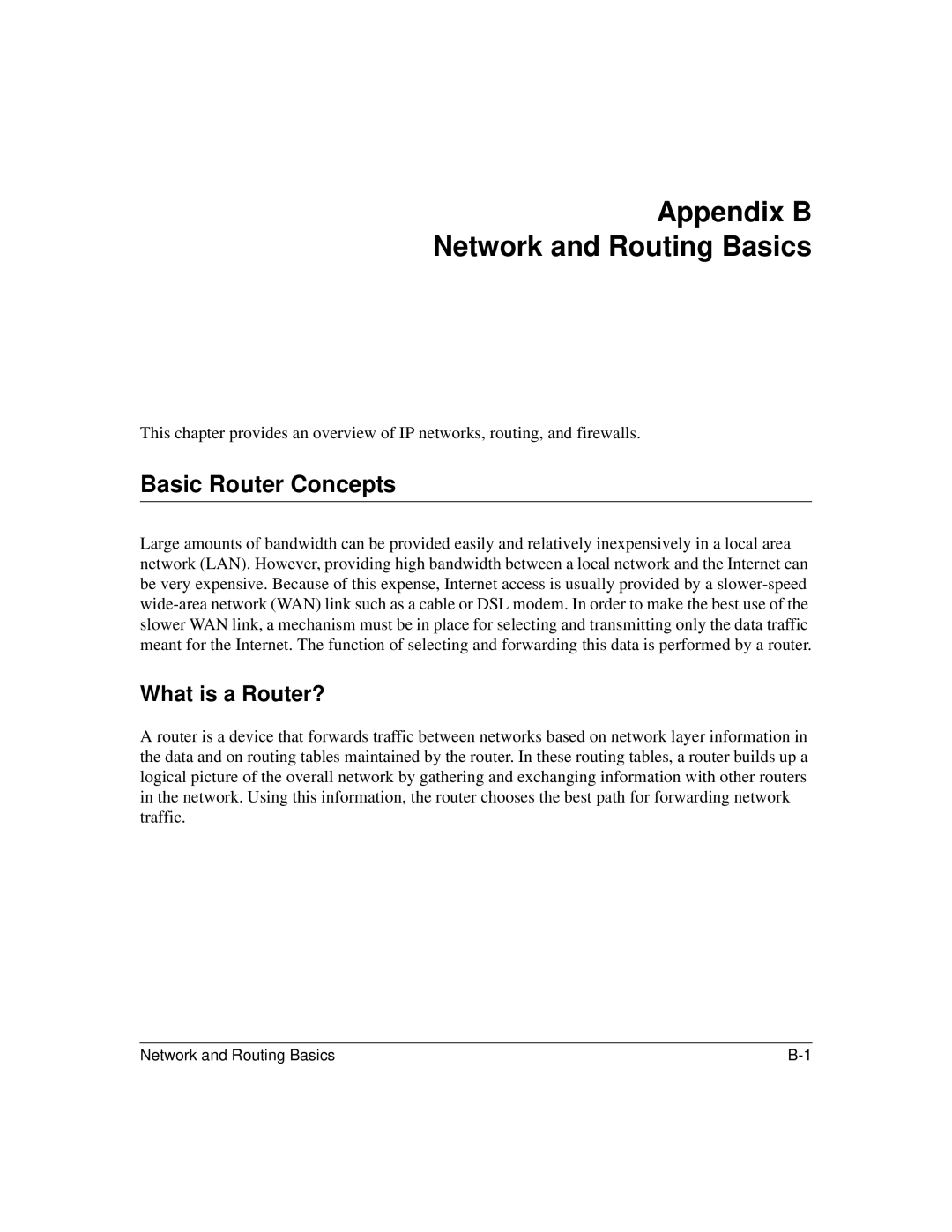 NETGEAR RP614 manual Appendix B Network and Routing Basics, Basic Router Concepts, What is a Router? 