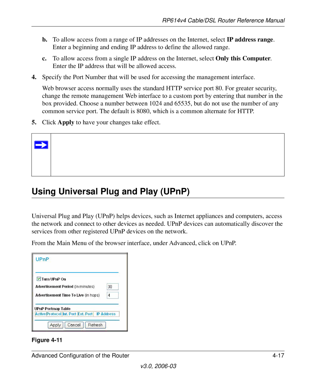 NETGEAR RP614v4 Cable/DSL Router manual Using Universal Plug and Play UPnP 