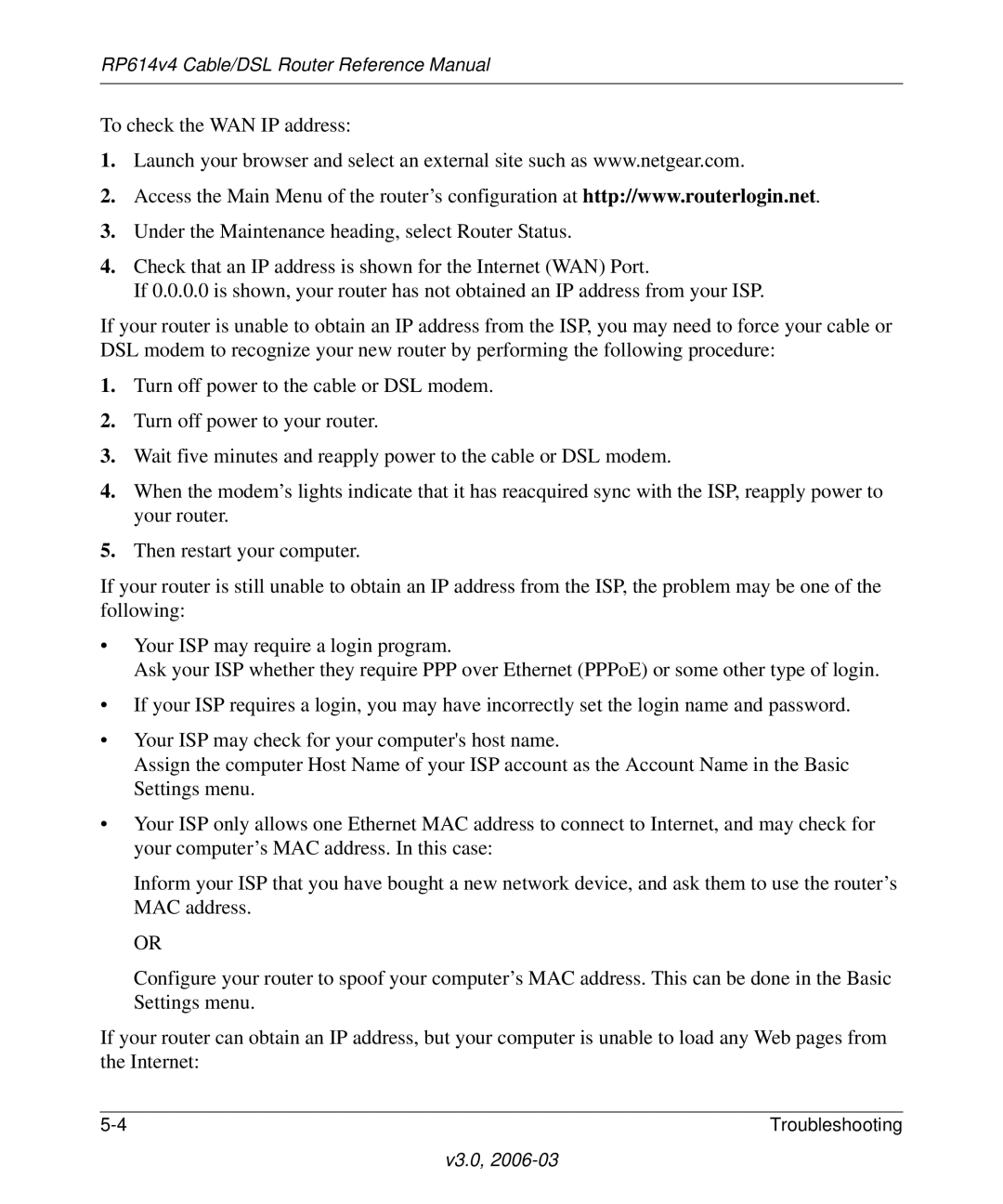 NETGEAR manual RP614v4 Cable/DSL Router Reference Manual 