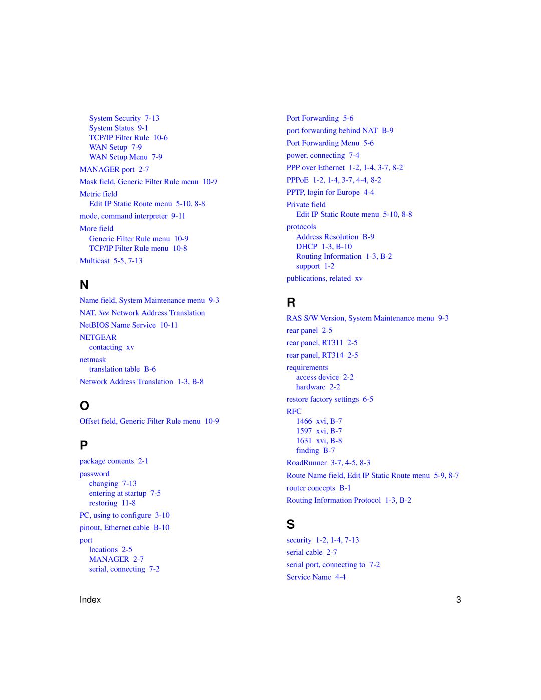 NETGEAR RT311, RT314 manual Rfc 