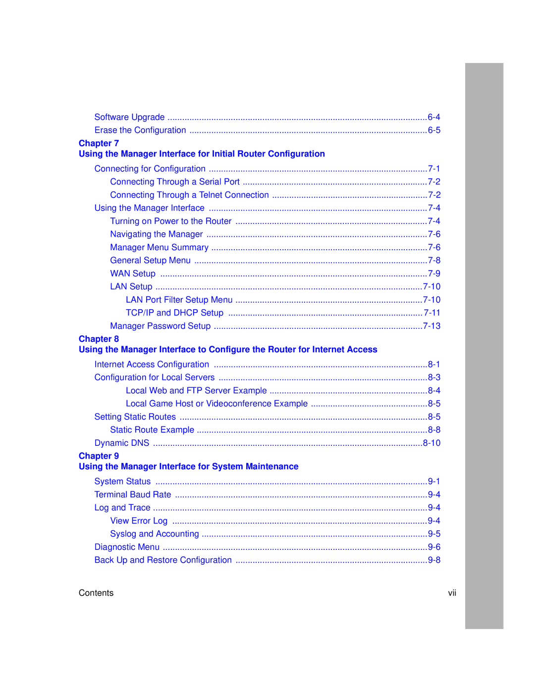 NETGEAR RT311, RT314 manual Chapter Using the Manager Interface for System Maintenance 