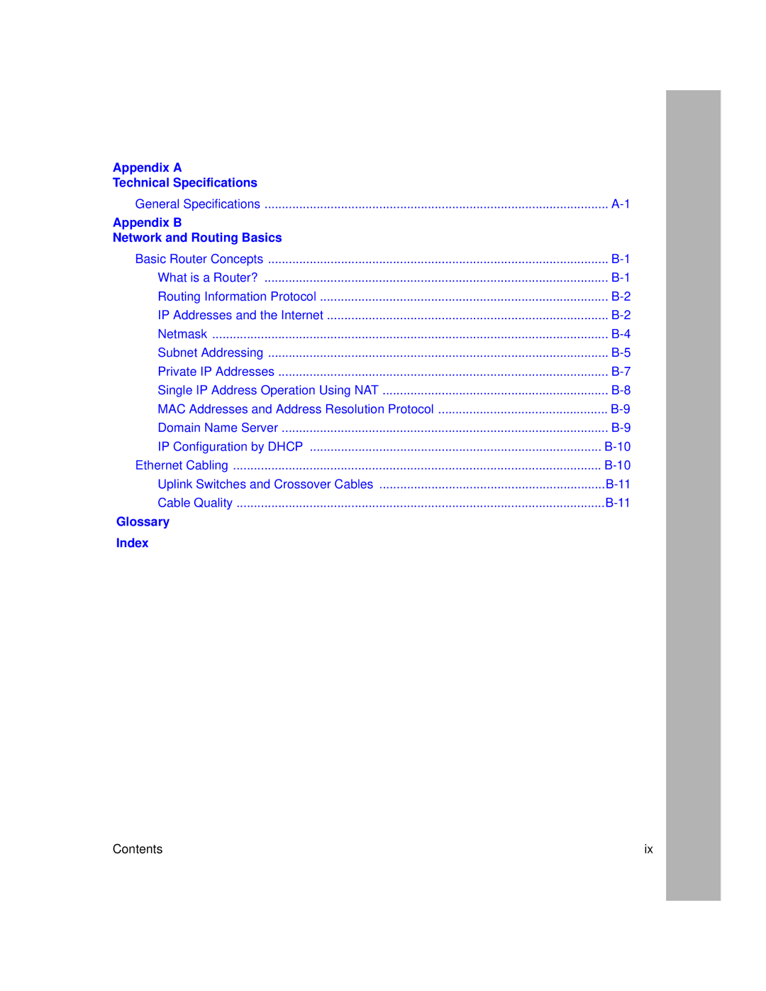 NETGEAR RT311, RT314 manual Appendix a Technical Specifications 