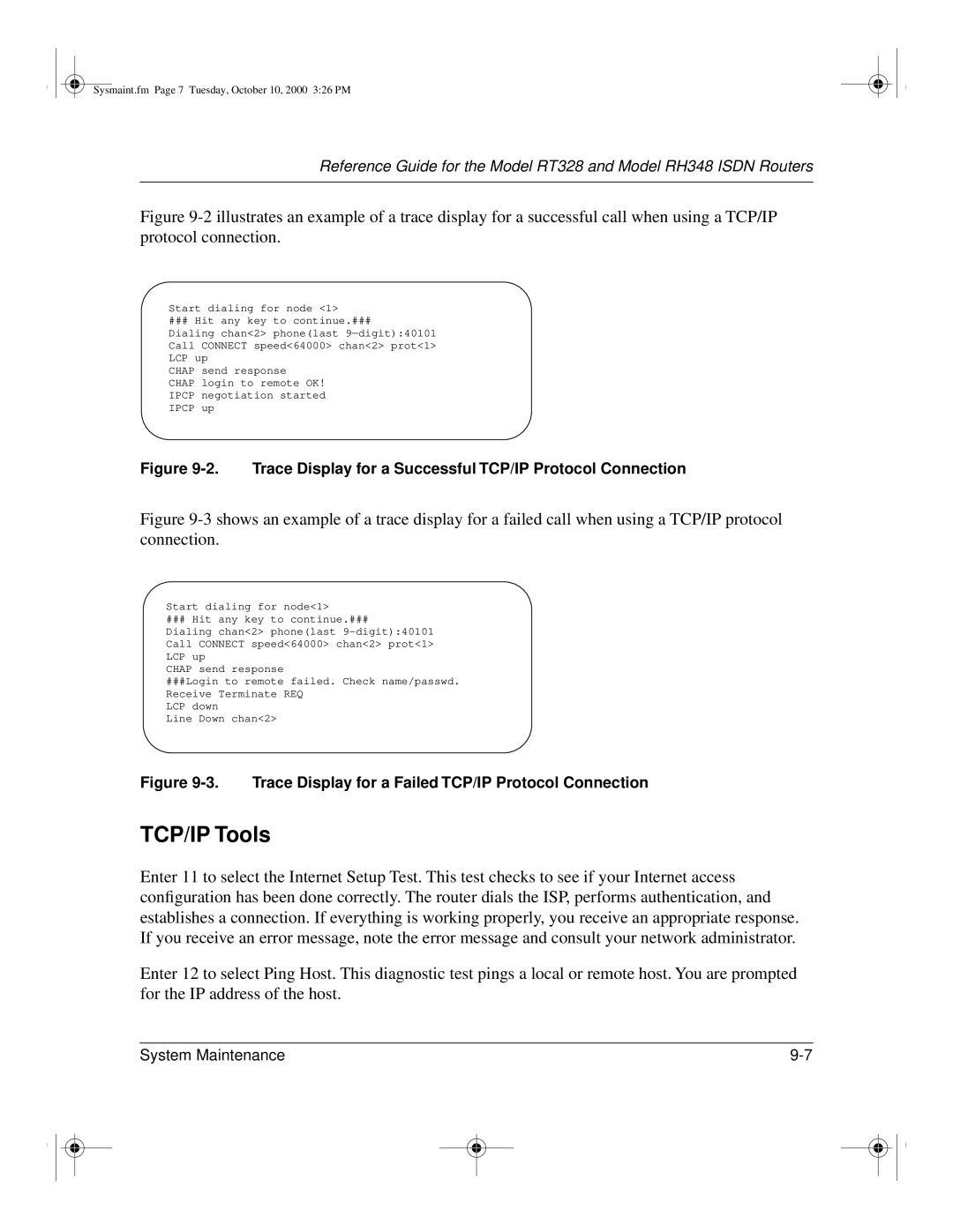 NETGEAR RT328 manual TCP/IP Tools, Trace Display for a Successful TCP/IP Protocol Connection 