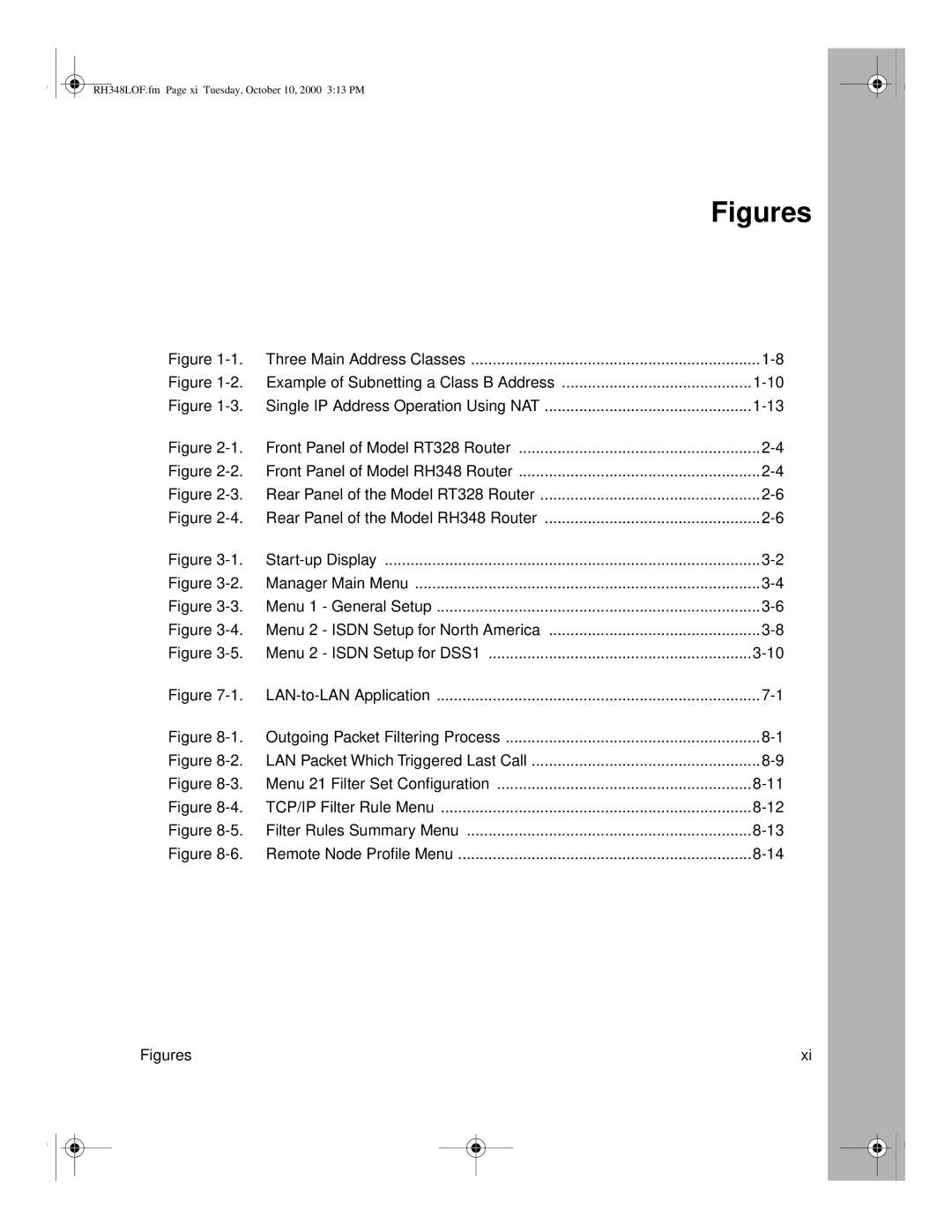 NETGEAR RT328 manual Figures 